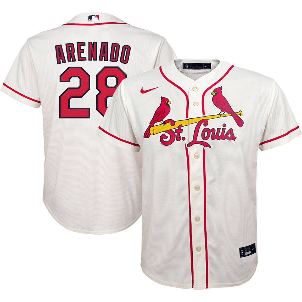 Youth St. Louis Cardinals Nolan Arenado Alternate Player Jersey - Cream - vstockx