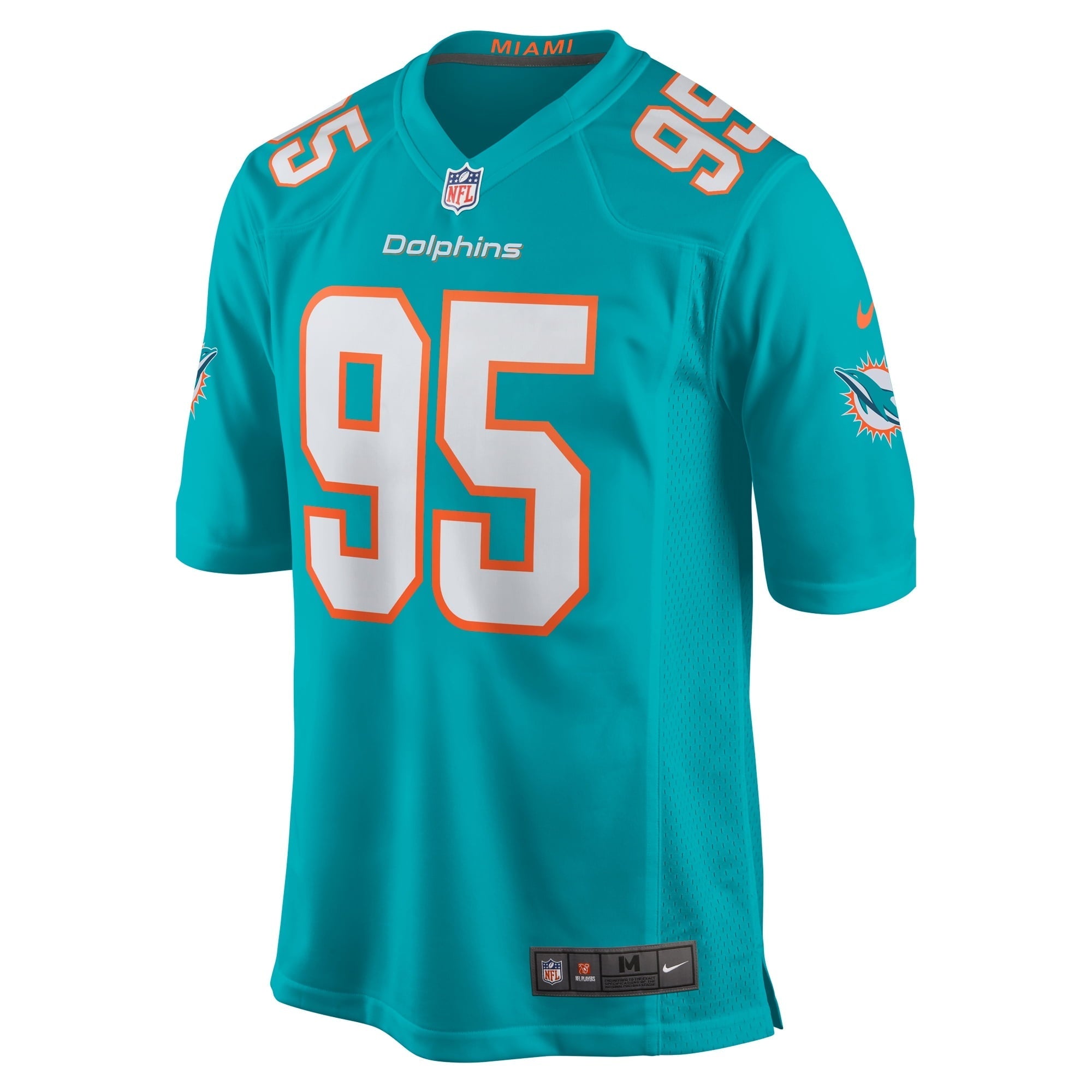 Men's Nike Josiah Bronson Aqua Miami Dolphins Home Game Player Jersey - vstockx