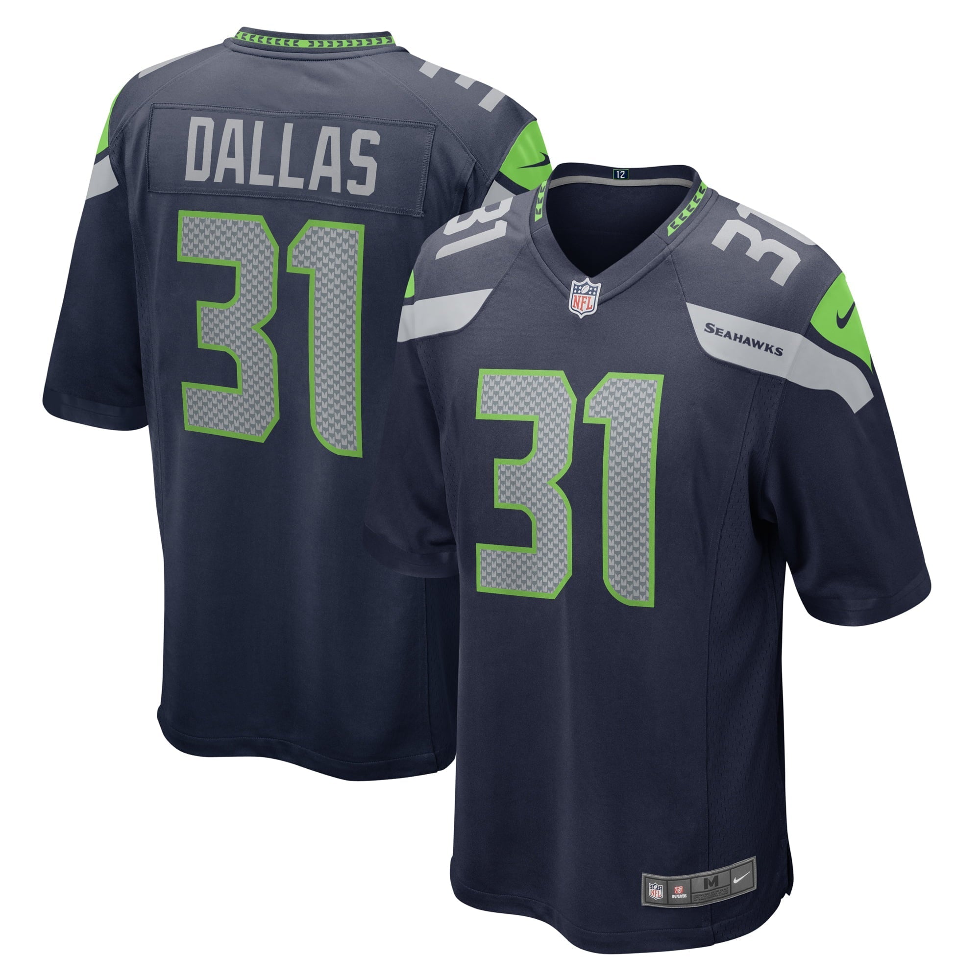 Men's Nike DeeJay Dallas College Navy Seattle Seahawks Game Jersey - vstockx