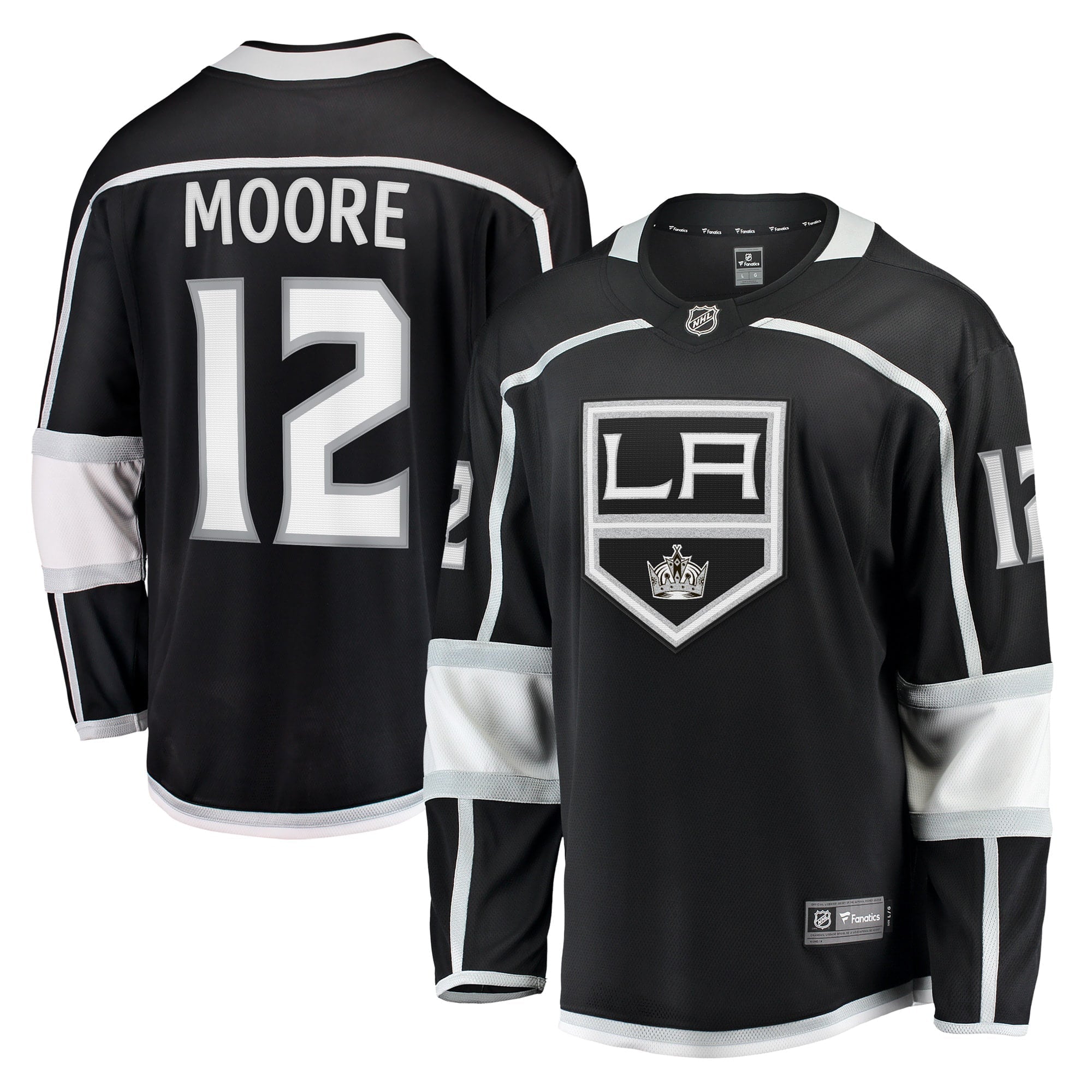 Men's Fanatics Branded Trevor Moore Black Los Angeles Kings Home Breakaway Player Jersey - vstockx