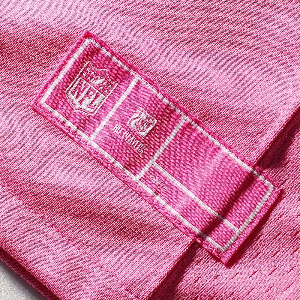 Drew Brees New Orleans Saints Girls Youth Bubble Gum Jersey - Pink - vstockx