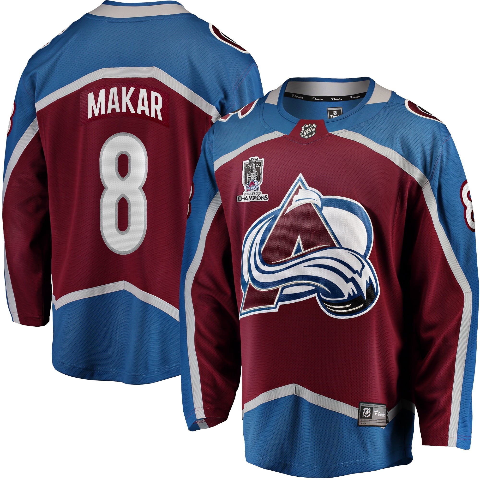 Men's Fanatics Branded Cale Makar Burgundy Colorado Avalanche Home 2022 Stanley Cup Champions Breakaway Player Jersey - vstockx