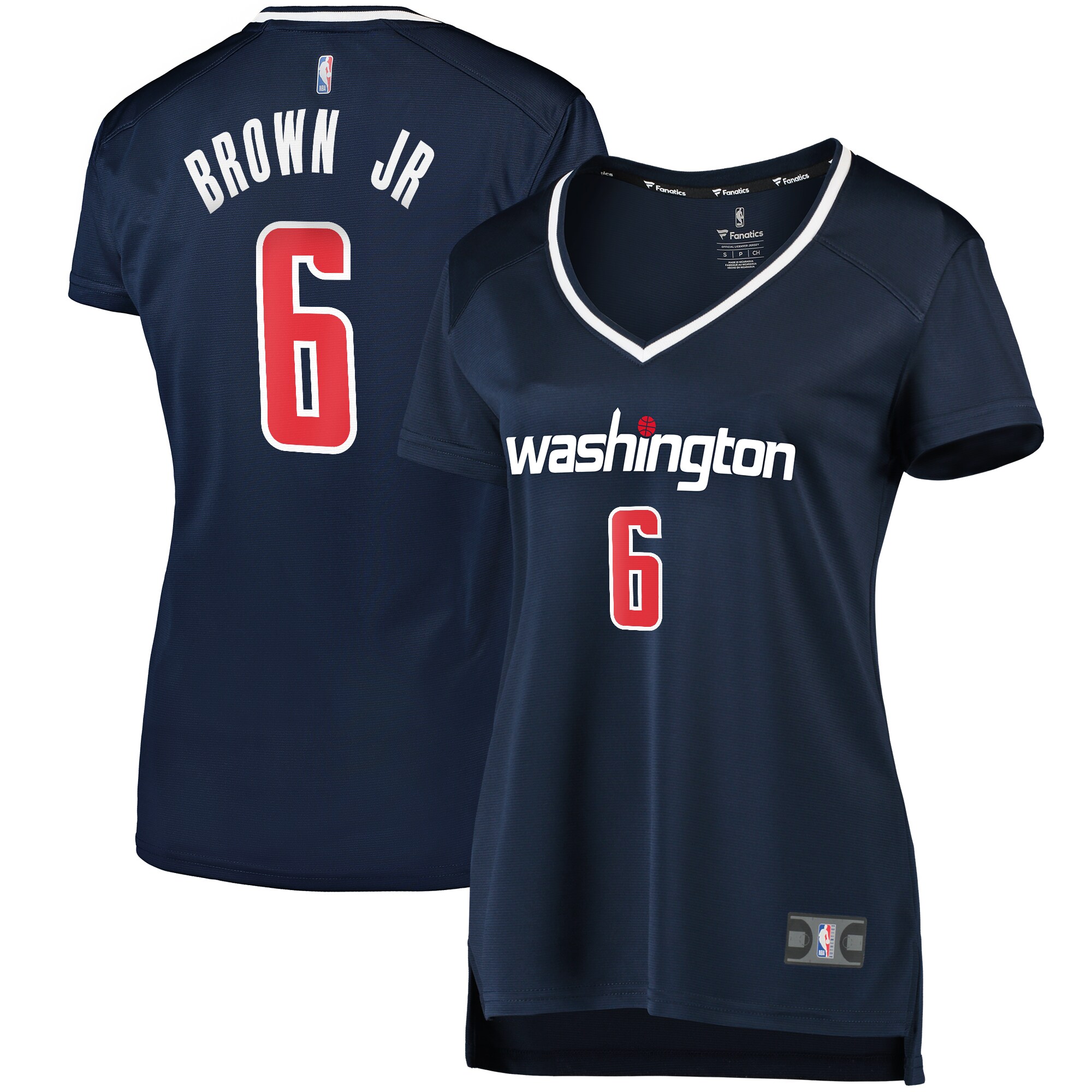 Troy Brown Jr. Washington Wizards Fanatics Branded Women's Fast Break Player Jersey - Statement Edition - Navy - vstockx