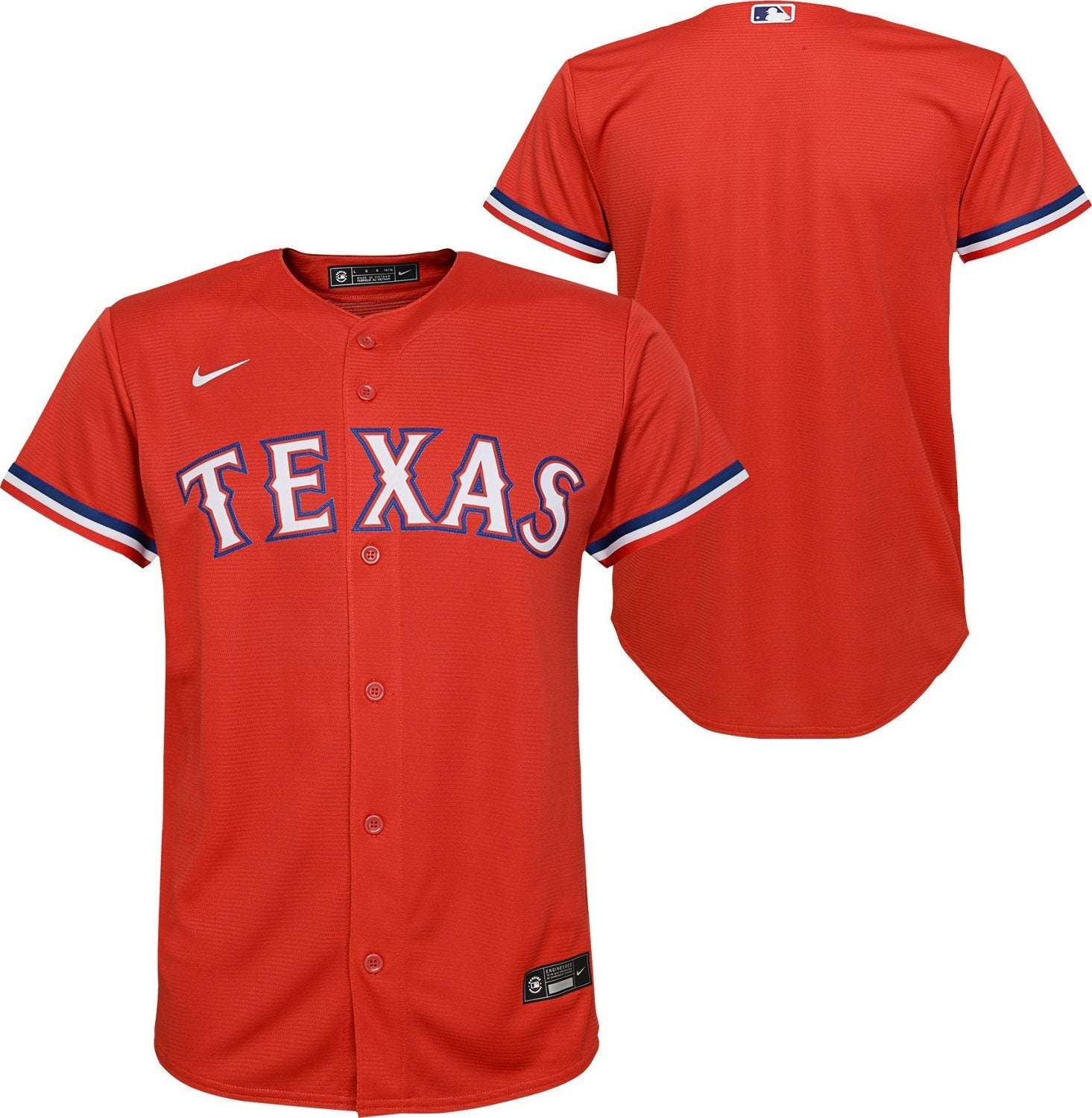 Nike Youth Texas Rangers Team Replica Finished Jersey - vstockx