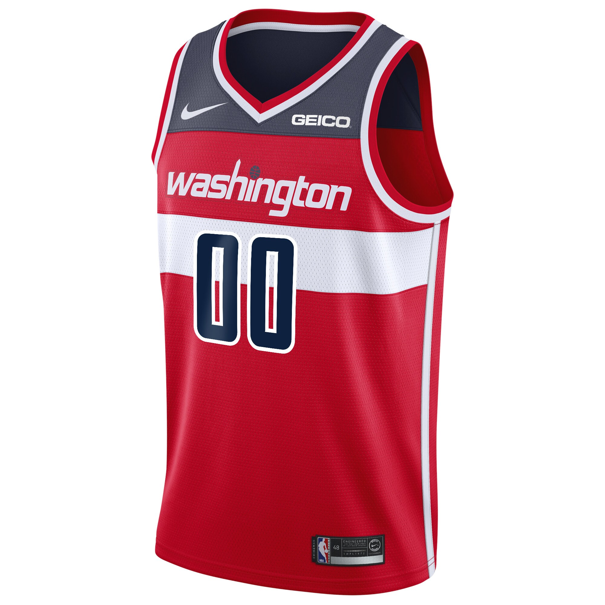 Washington Wizards Nike Custom Swingman Jersey - Icon Edition - Red - vstockx