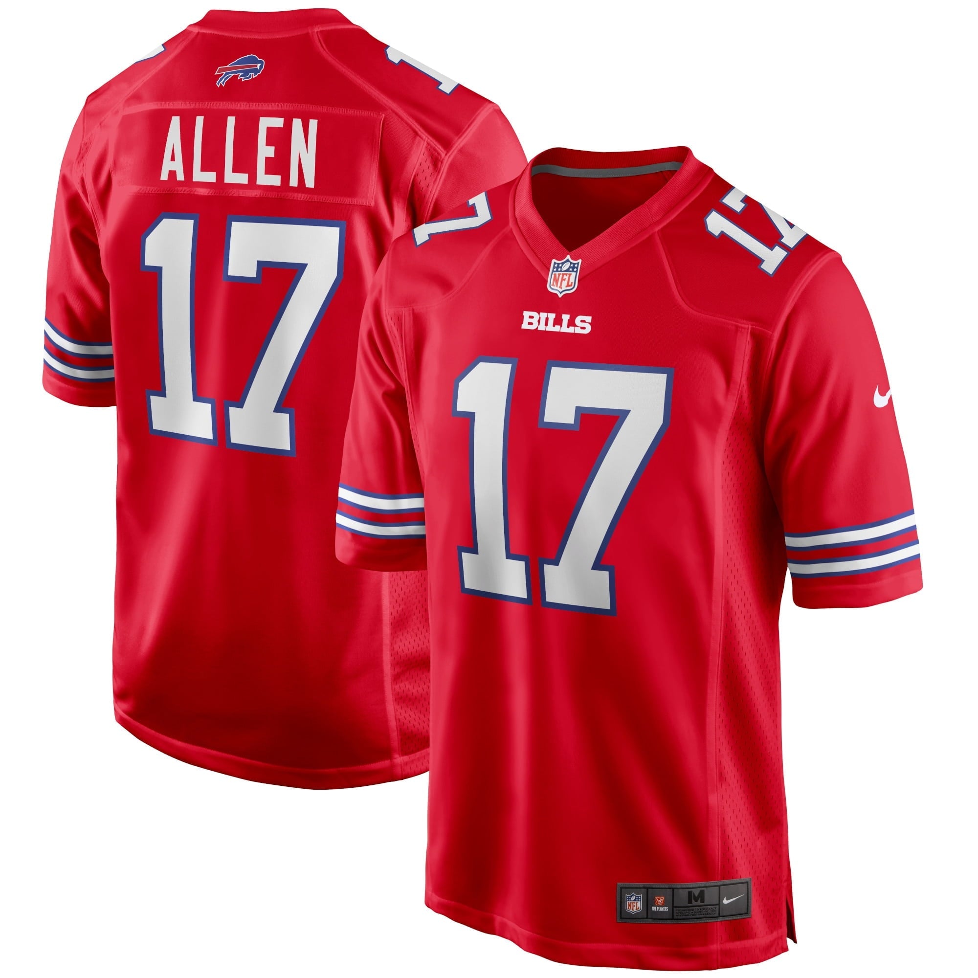 Men's Nike Josh Allen Red Buffalo Bills Alternate Game Player Jersey - vstockx