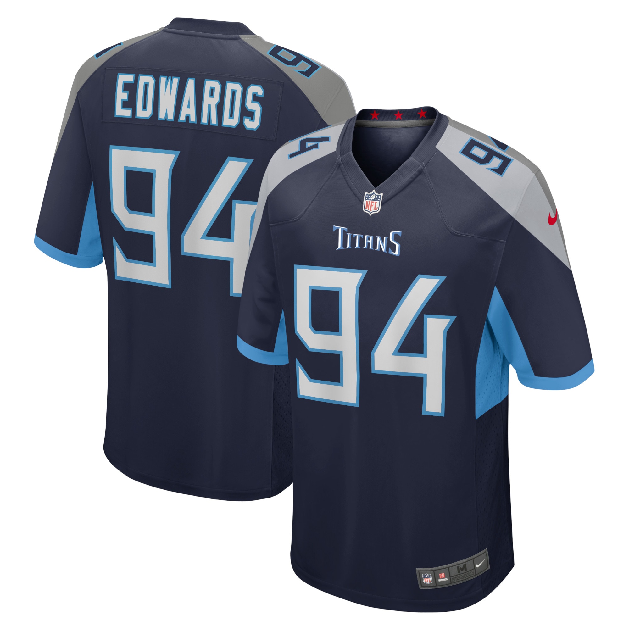 Mario Edwards Tennessee Titans Nike Home Game Player Jersey - Navy - vstockx