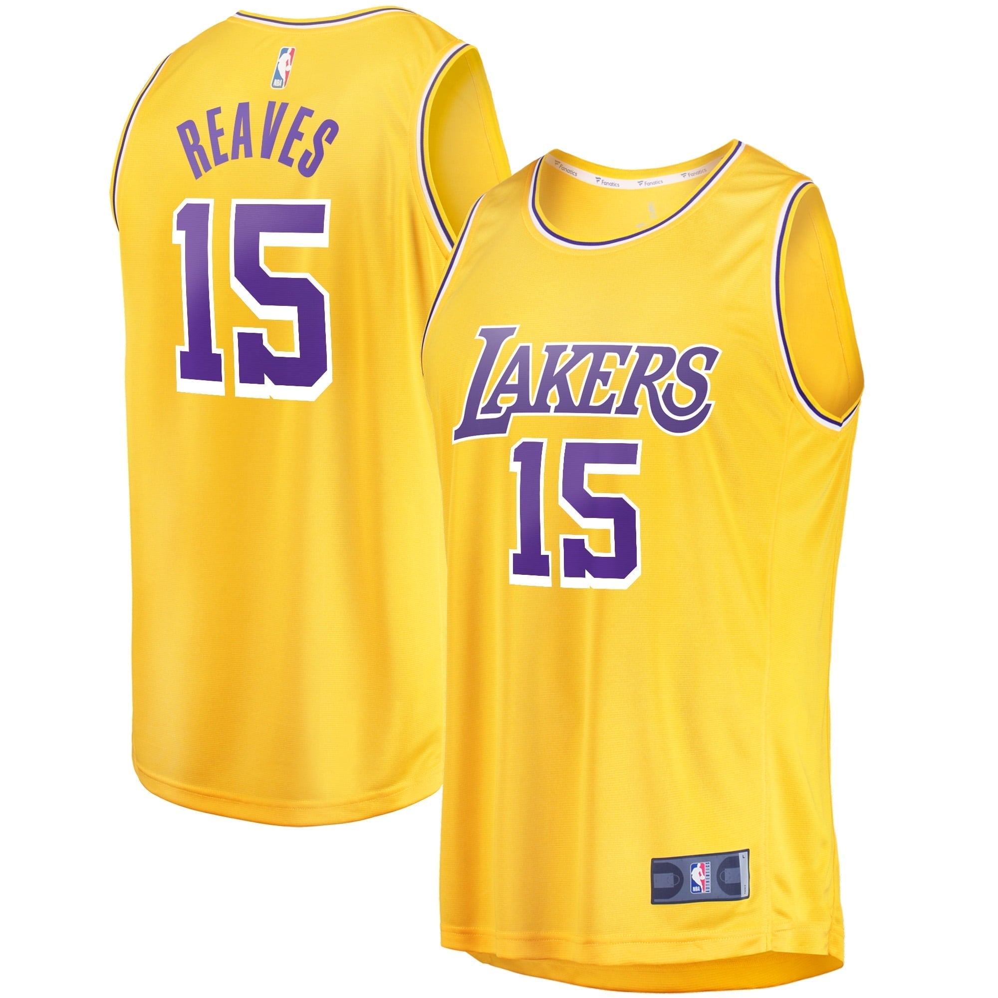 Men's Fanatics Branded Austin Reaves Gold Los Angeles Lakers Fast Break Player Jersey - Icon Edition - vstockx