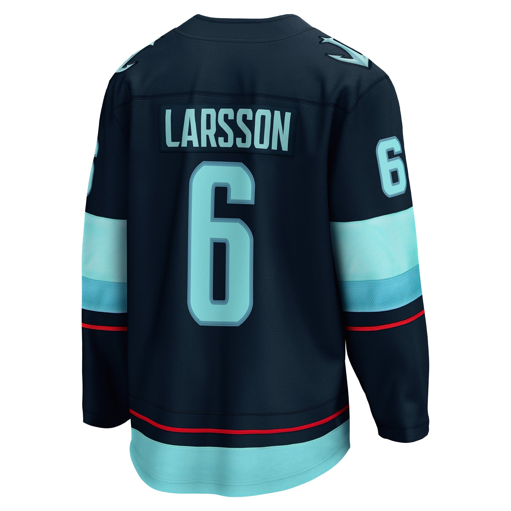 Men's Fanatics Branded Adam Larsson Deep Sea Blue Seattle Kraken Home Breakaway Player Jersey - vstockx