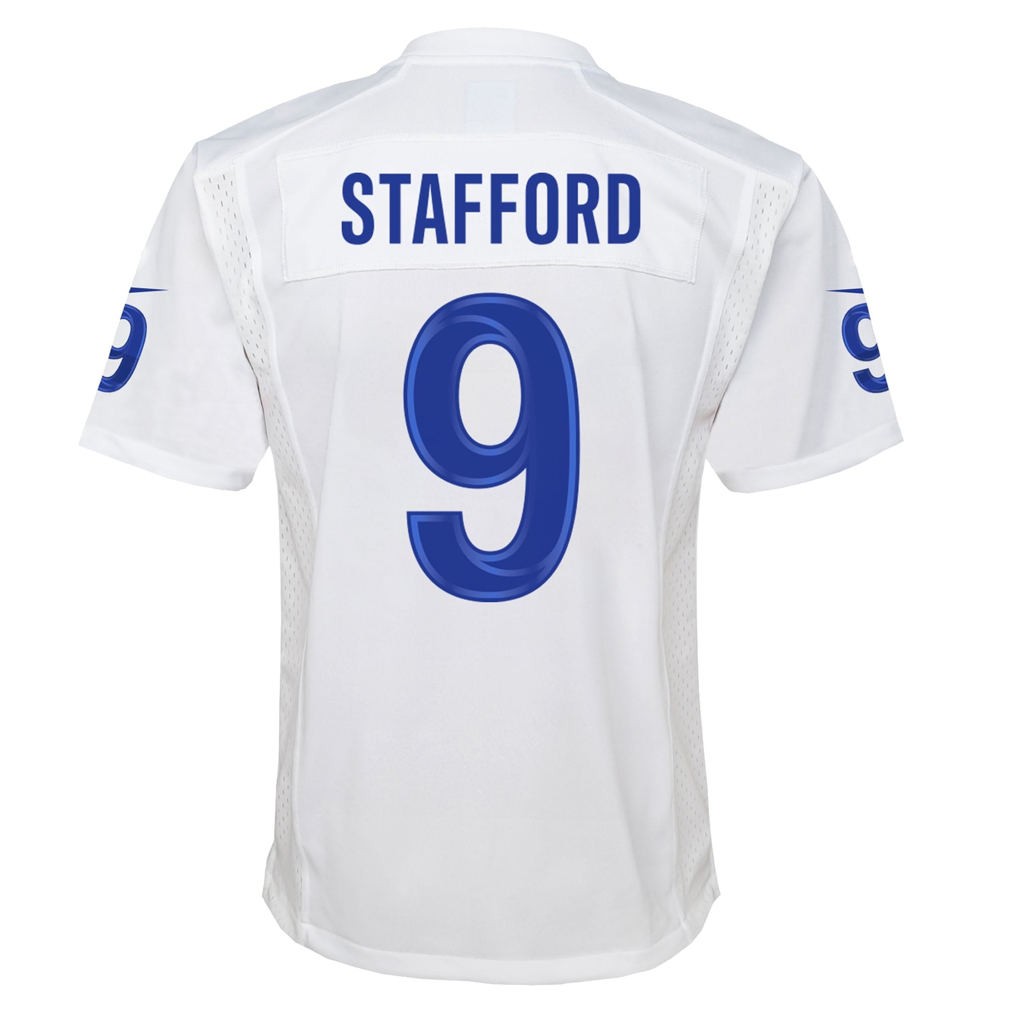 Youth Nike Matthew Stafford White Los Angeles Rams Super Bowl LVI Game Patch Jersey - vstockx