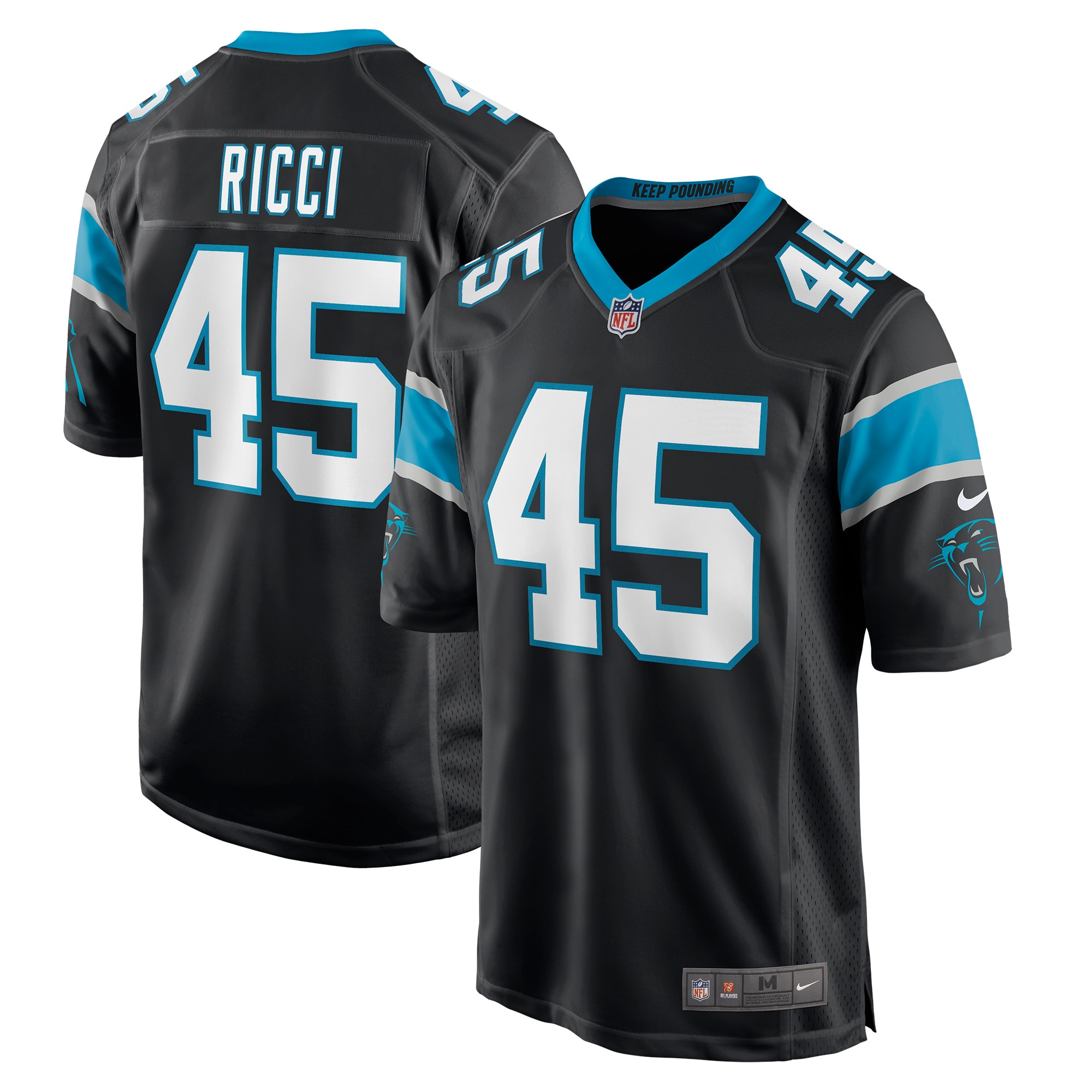Giovanni Ricci Carolina Panthers Nike Player Game Jersey - Black - vstockx