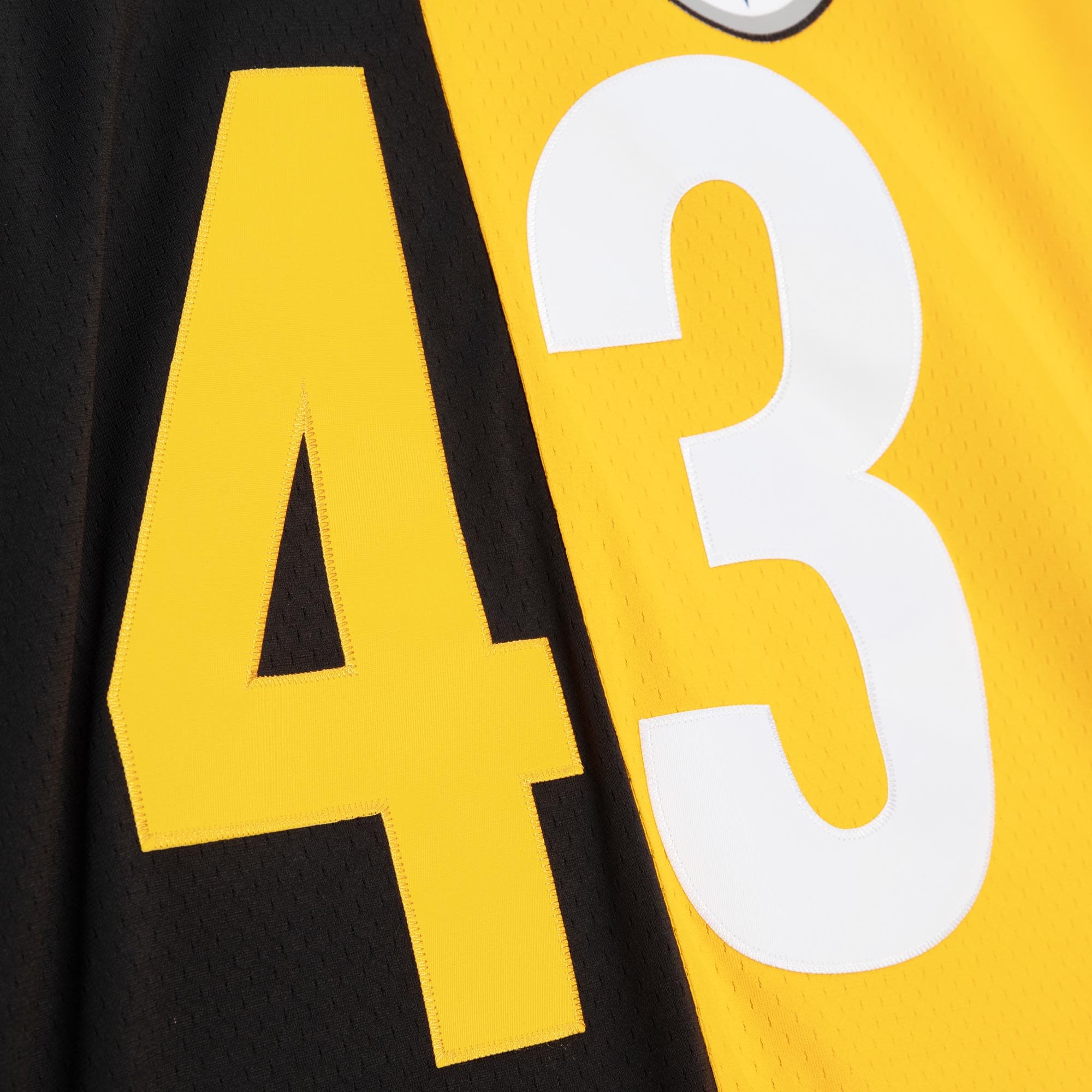 Troy Polamalu Pittsburgh Steelers Mitchell & Ness 2005 Split Legacy Replica Jersey - Black/Gold - vstockx