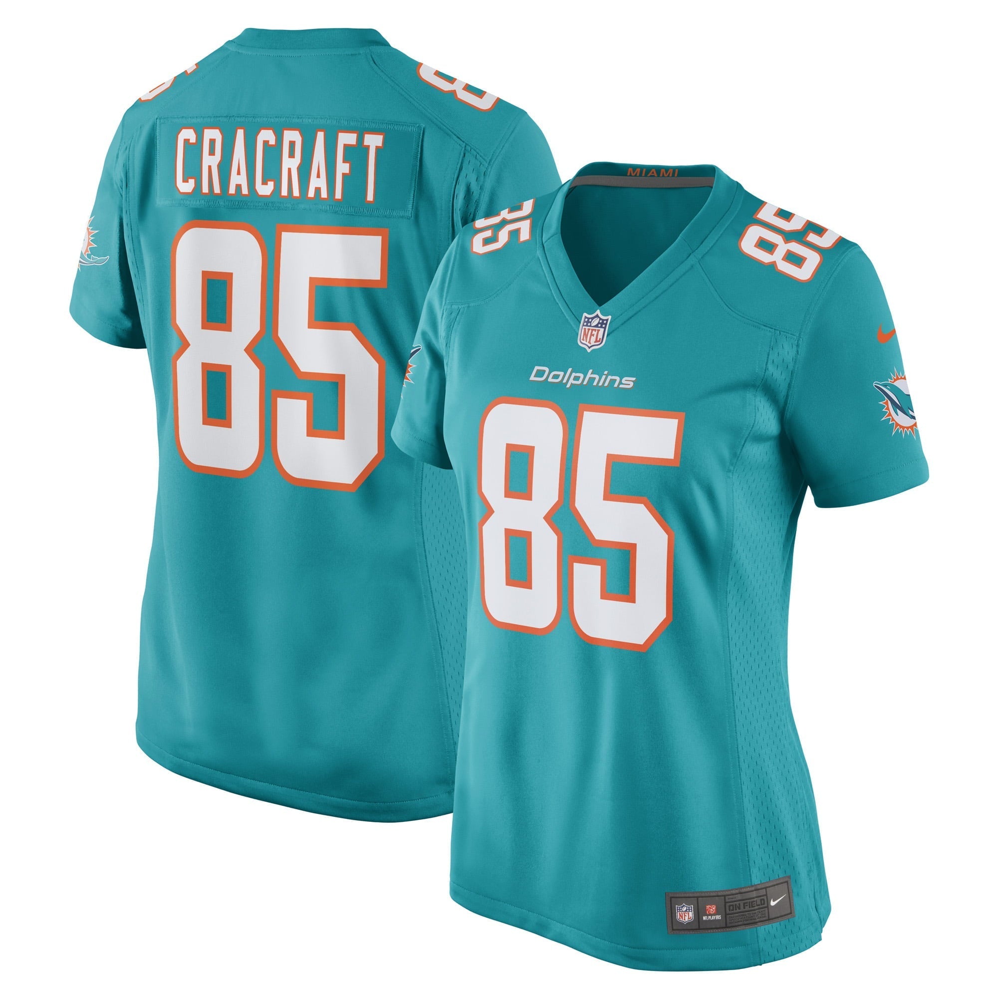 Women's Nike River Cracraft Aqua Miami Dolphins Game Player Jersey - vstockx