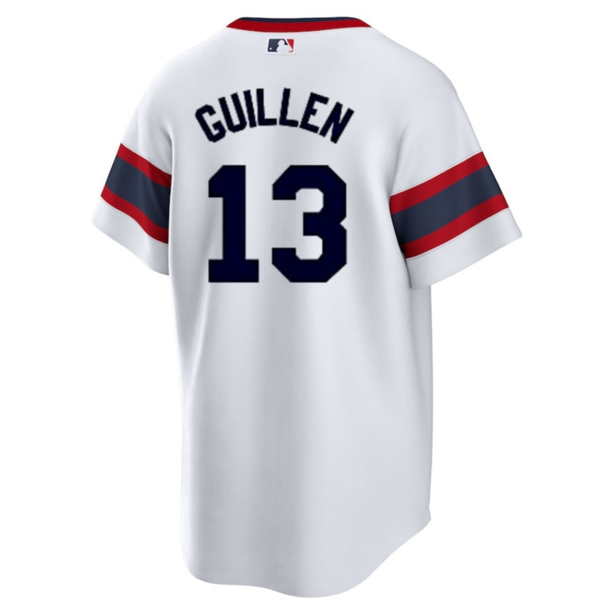 Men's Ozzie Guillen Chicago White Sox Sunday 1983 Alternate White Premium Stitch Replica Jersey - vstockx