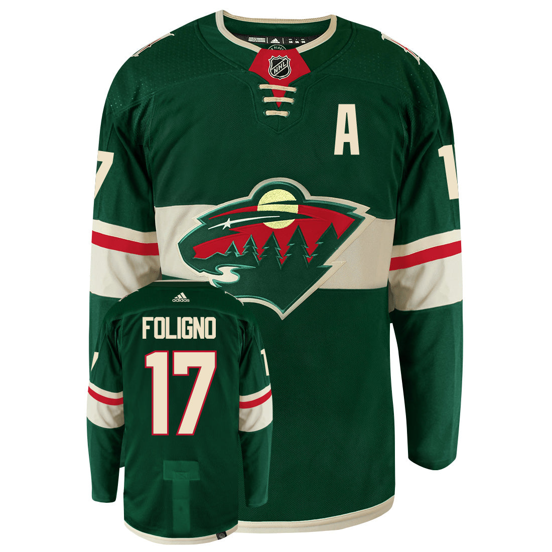 Marcus Foligno Minnesota Wild Adidas Primegreen Authentic NHL Hockey Jersey - vstockx