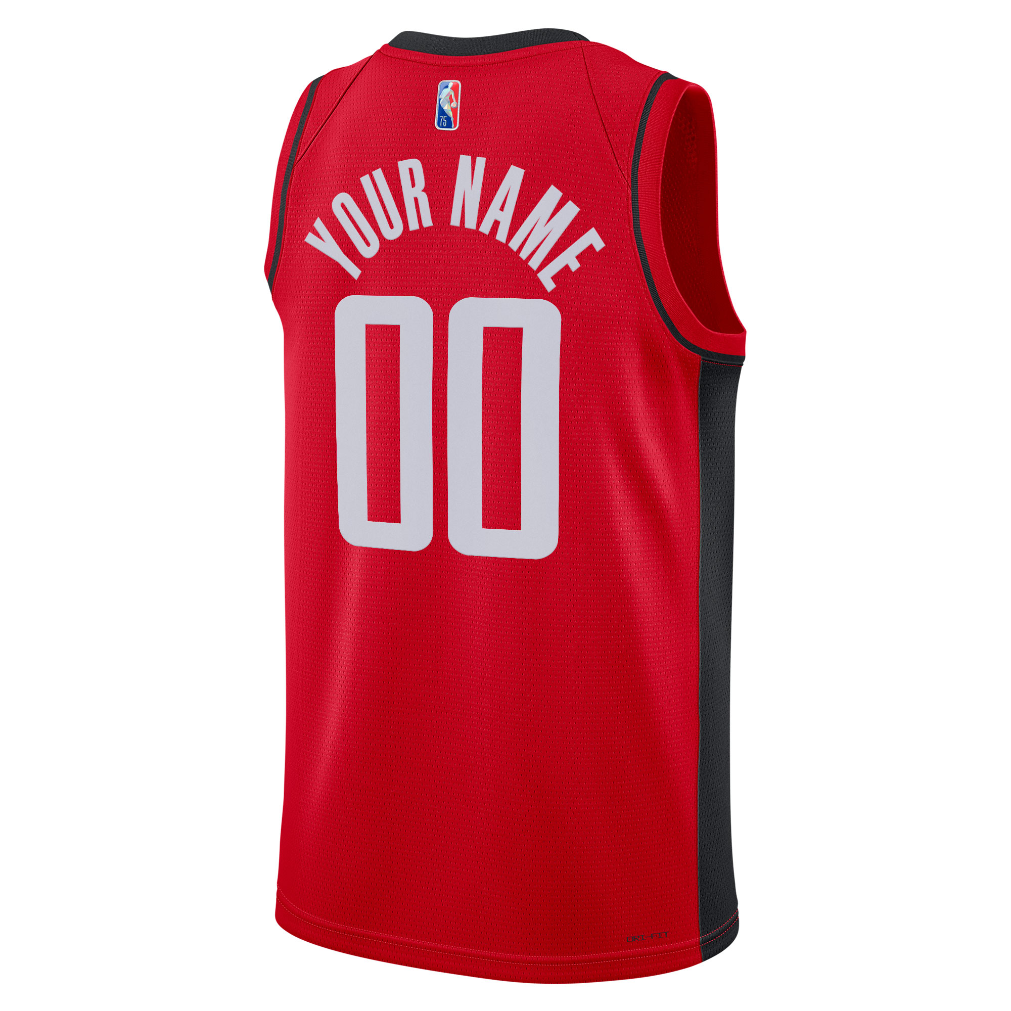 Houston Rockets Nike 2021/22 Diamond Swingman Custom Jersey - Icon Edition - Red - vstockx