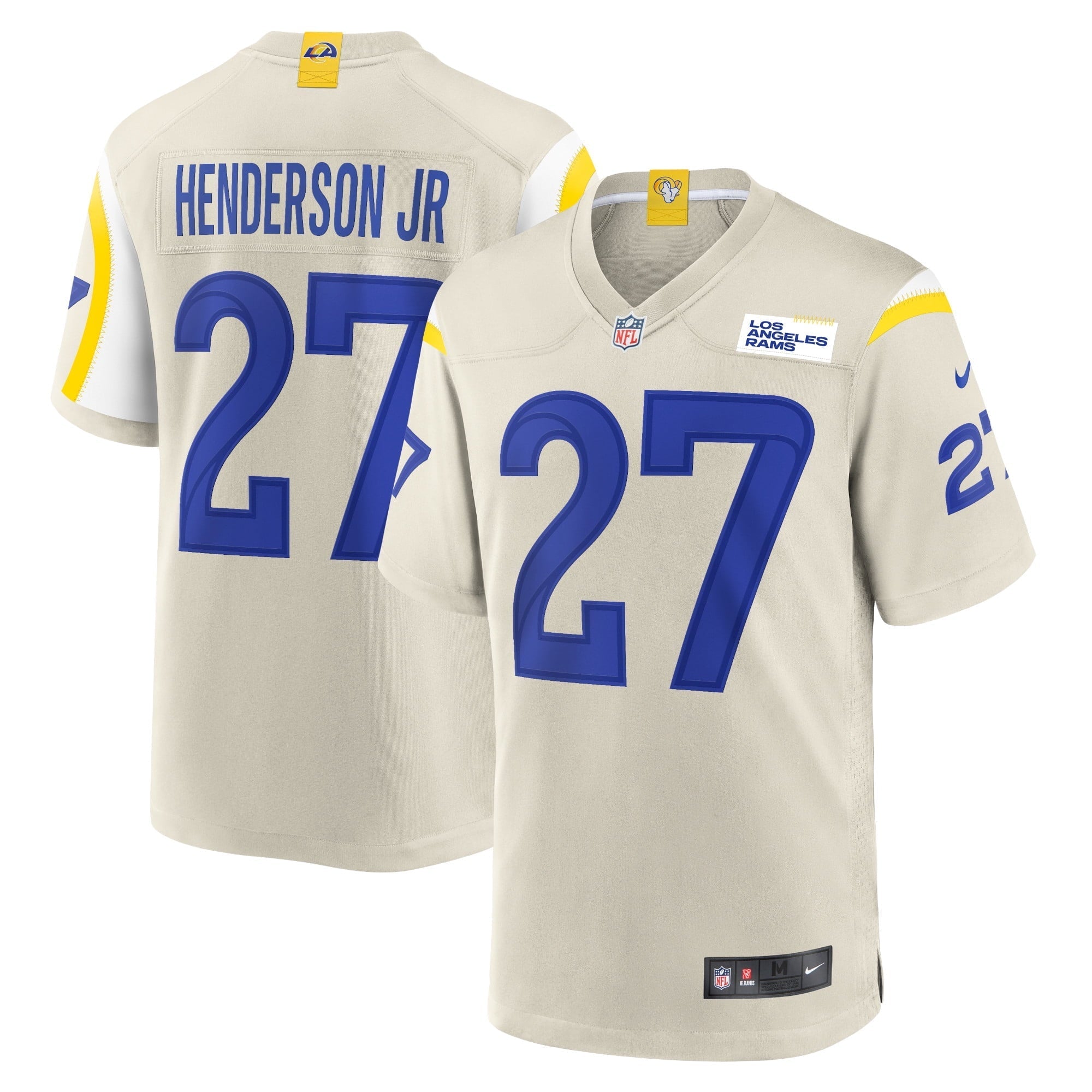 Men's Nike Darrell Henderson Jr. Bone Los Angeles Rams Player Game Jersey - vstockx