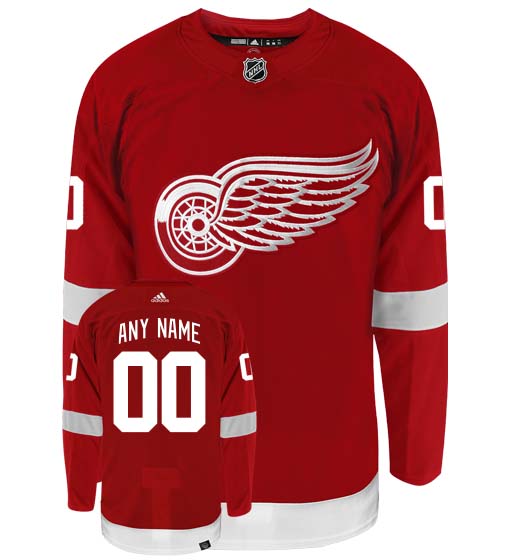 Customizable Detroit Red Wings Adidas Primegreen Authentic NHL Hockey Jersey - vstockx