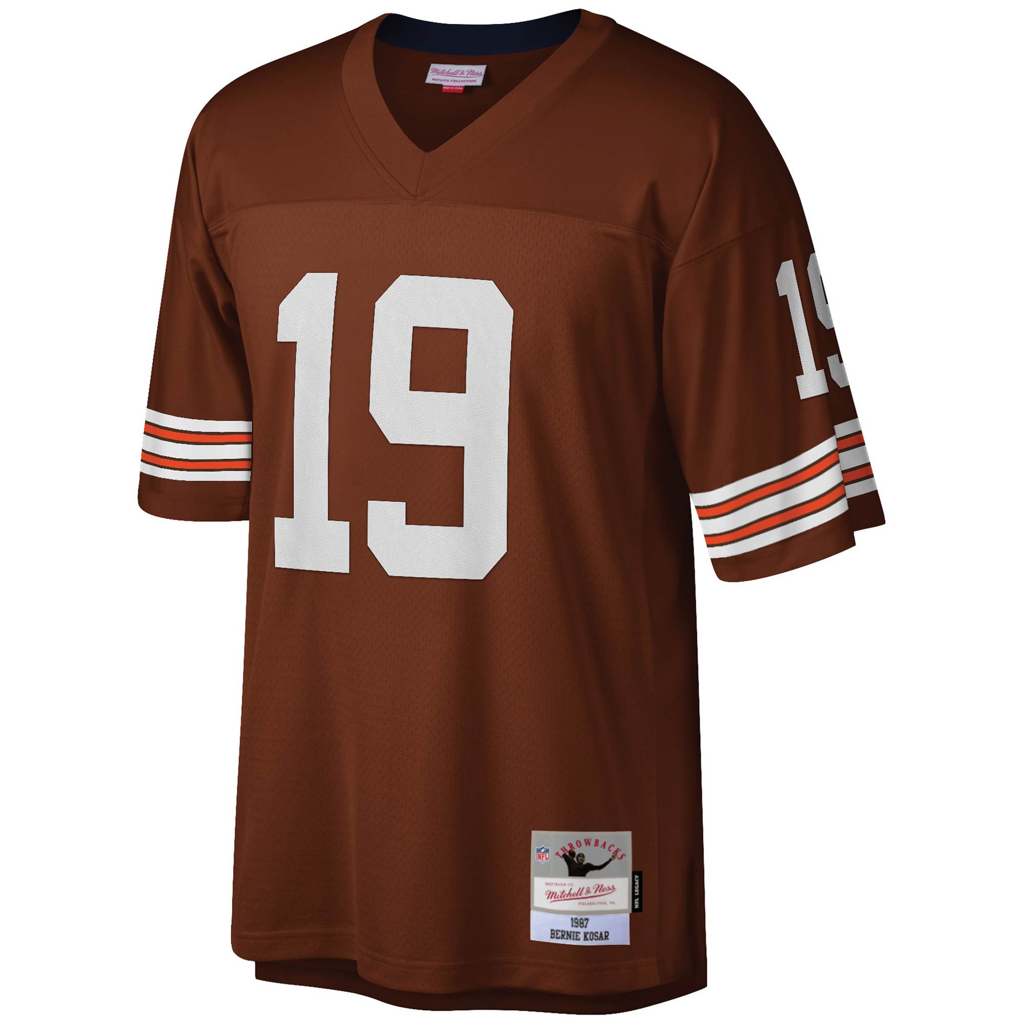 Bernie Kosar Cleveland Browns Mitchell & Ness Legacy Replica Jersey - Brown - vstockx