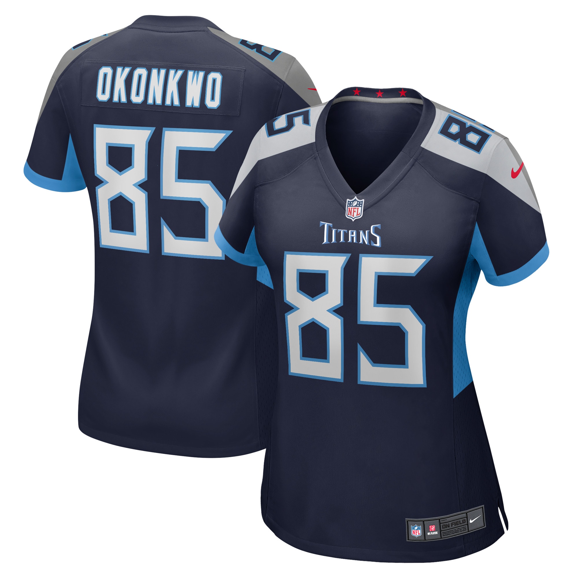 Chigoziem Okonkwo Tennessee Titans Nike Women's Game Player Jersey - Navy - vstockx