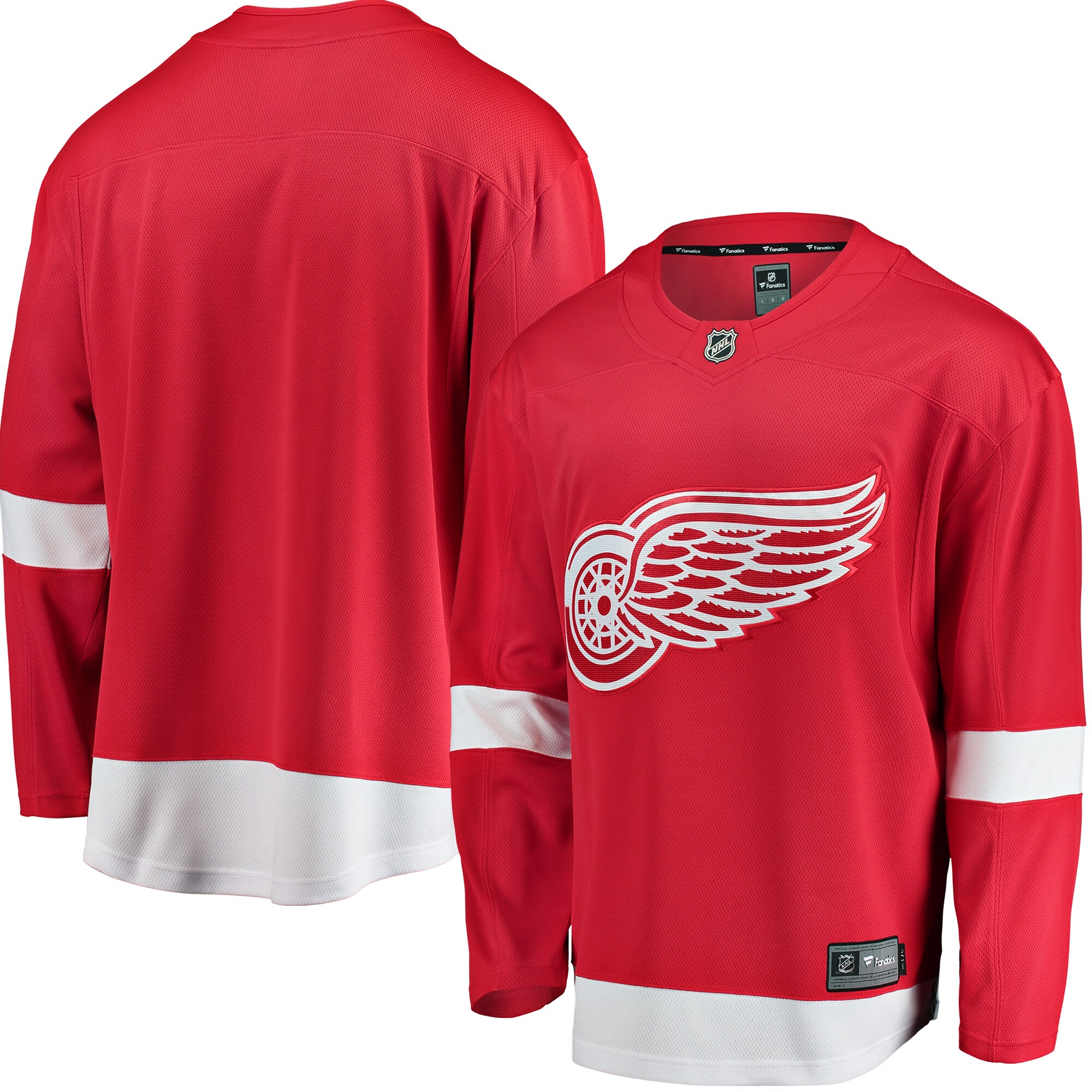 Detroit Red Wings Fanatics Branded Breakaway Home Jersey - Red - vstockx