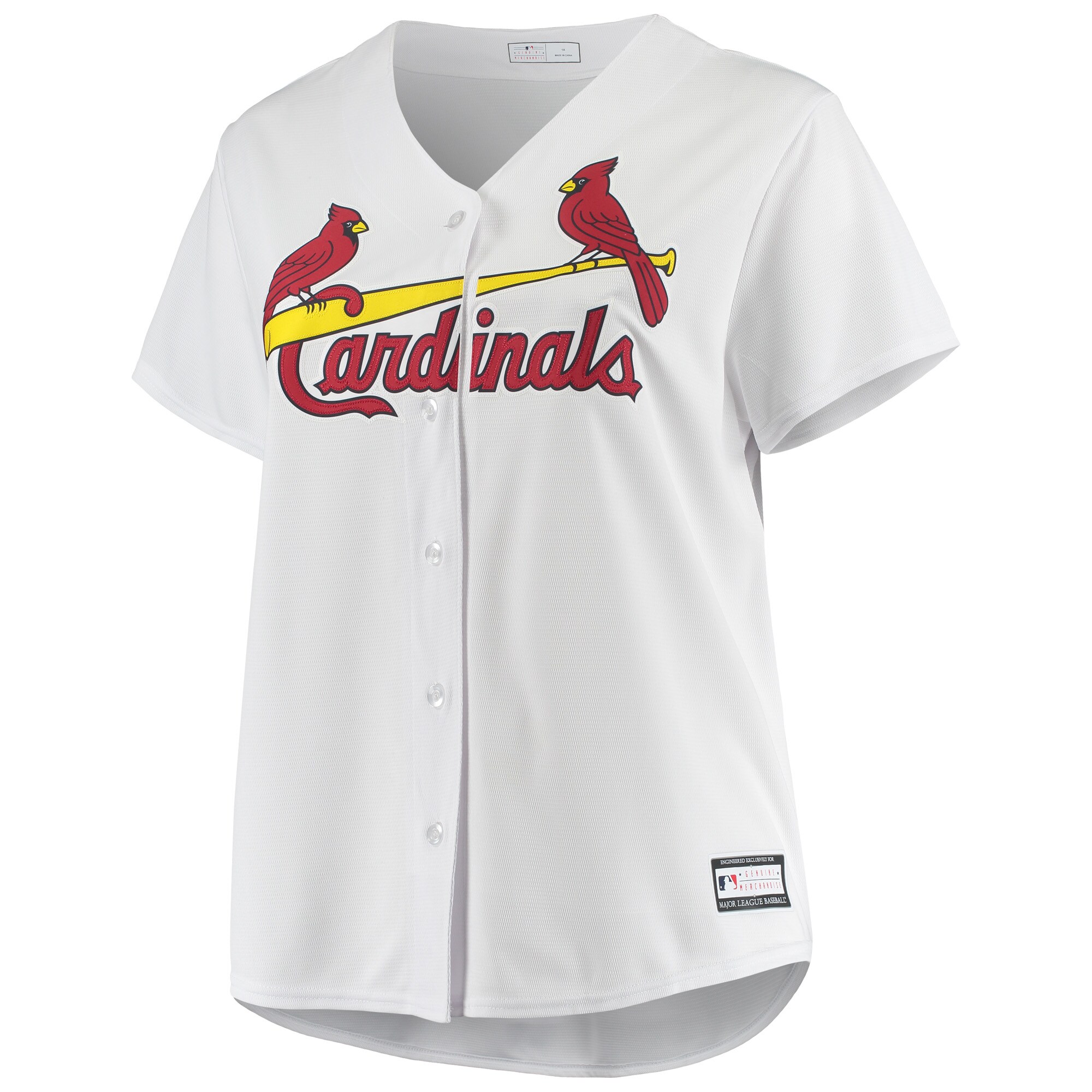 St. Louis Cardinals Women's Plus Size Home Replica Team Jersey - White - vstockx