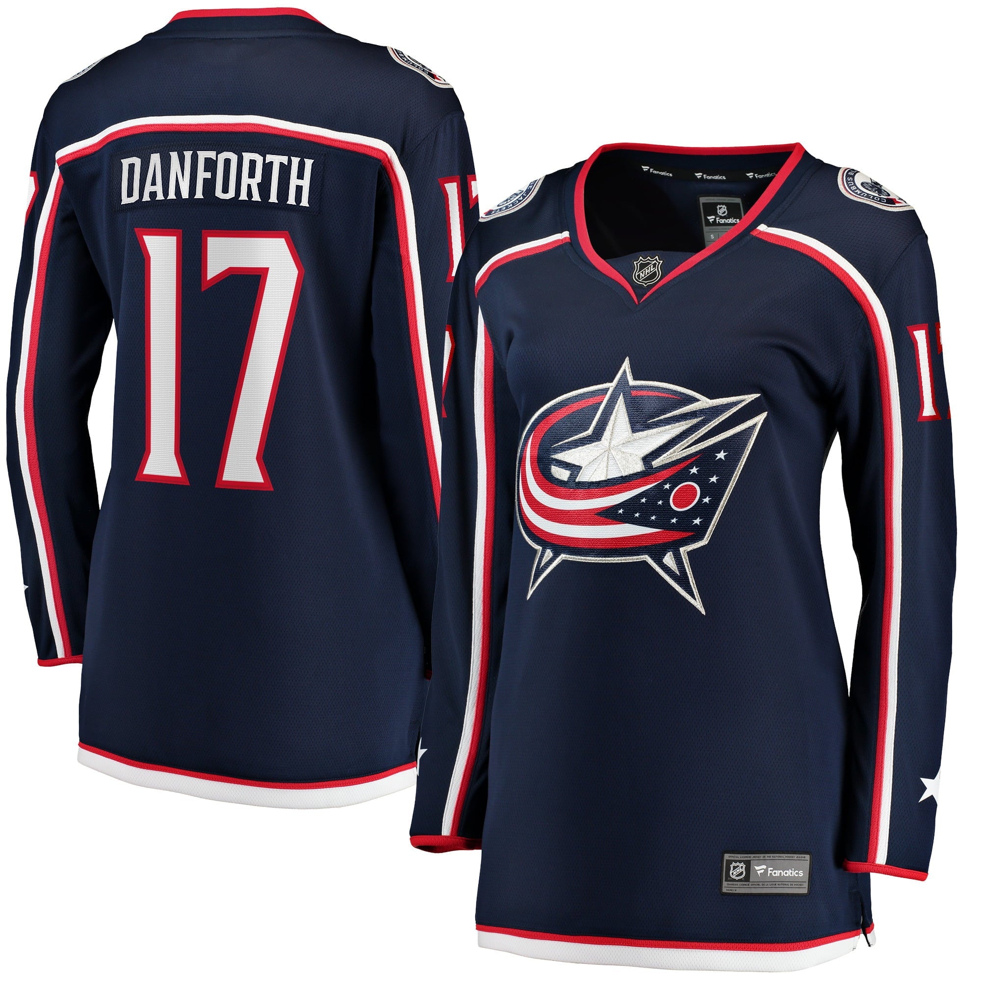 Women's Fanatics Branded Justin Danforth Navy Columbus Blue Jackets Home Breakaway Player Jersey - vstockx
