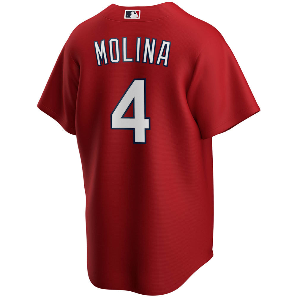 Youth St. Louis Cardinals Yadier Molina Alternate Player Jersey - Red - vstockx