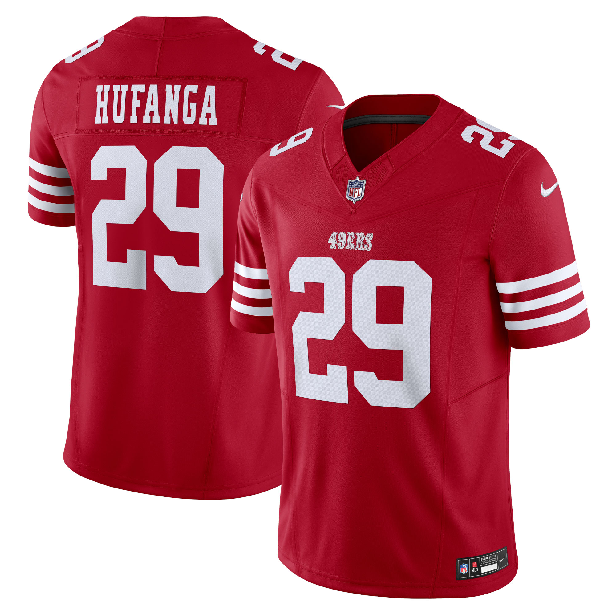Talanoa Hufanga San Francisco 49ers Nike Vapor F.U.S.E. Limited Jersey - Scarlet - vstockx