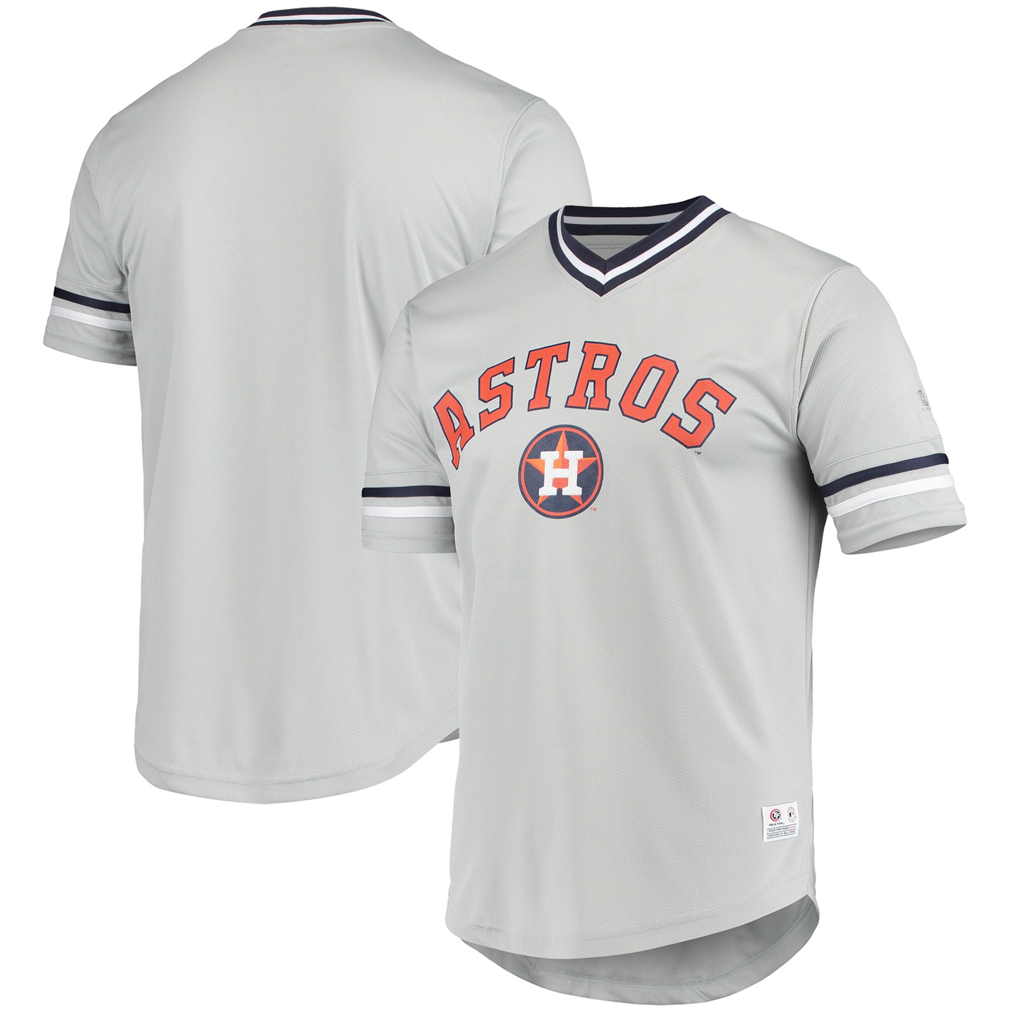 Men's Gray Houston Astros Replica V-Neck Jersey - vstockx