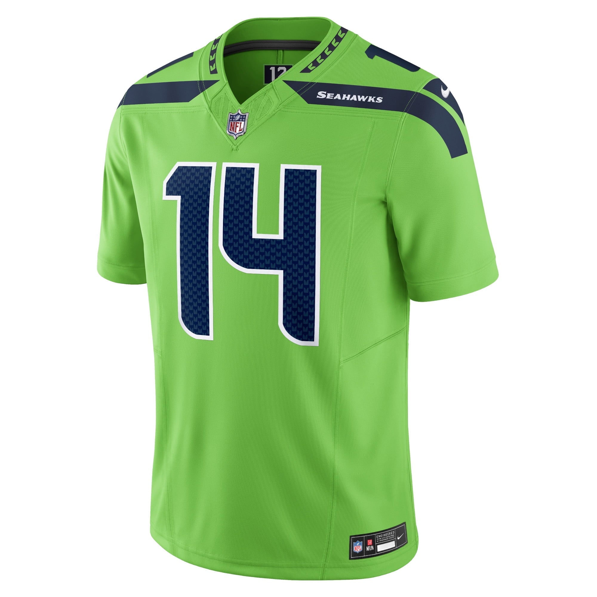 Men's Nike DK Metcalf Neon Green Seattle Seahawks Vapor F.U.S.E. Limited Jersey - vstockx