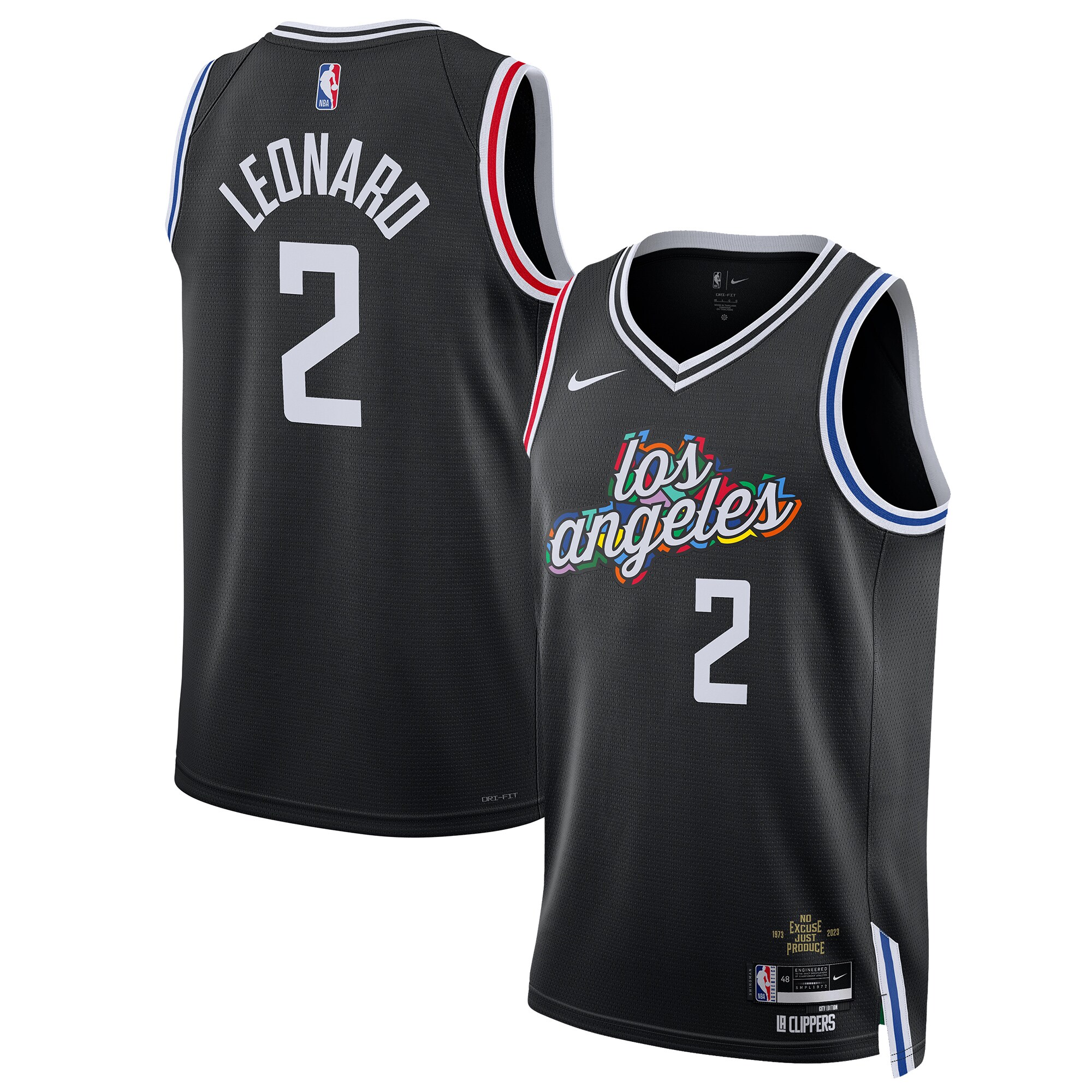 Kawhi Leonard LA Clippers Nike Unisex 2022/23 Swingman Jersey - City Edition - Black - vstockx