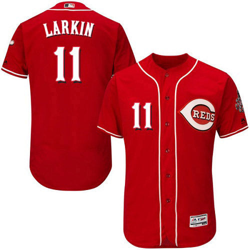 Men's Cincinnati Reds Barry Larkin Replica Alternate Jersey - Red - vstockx