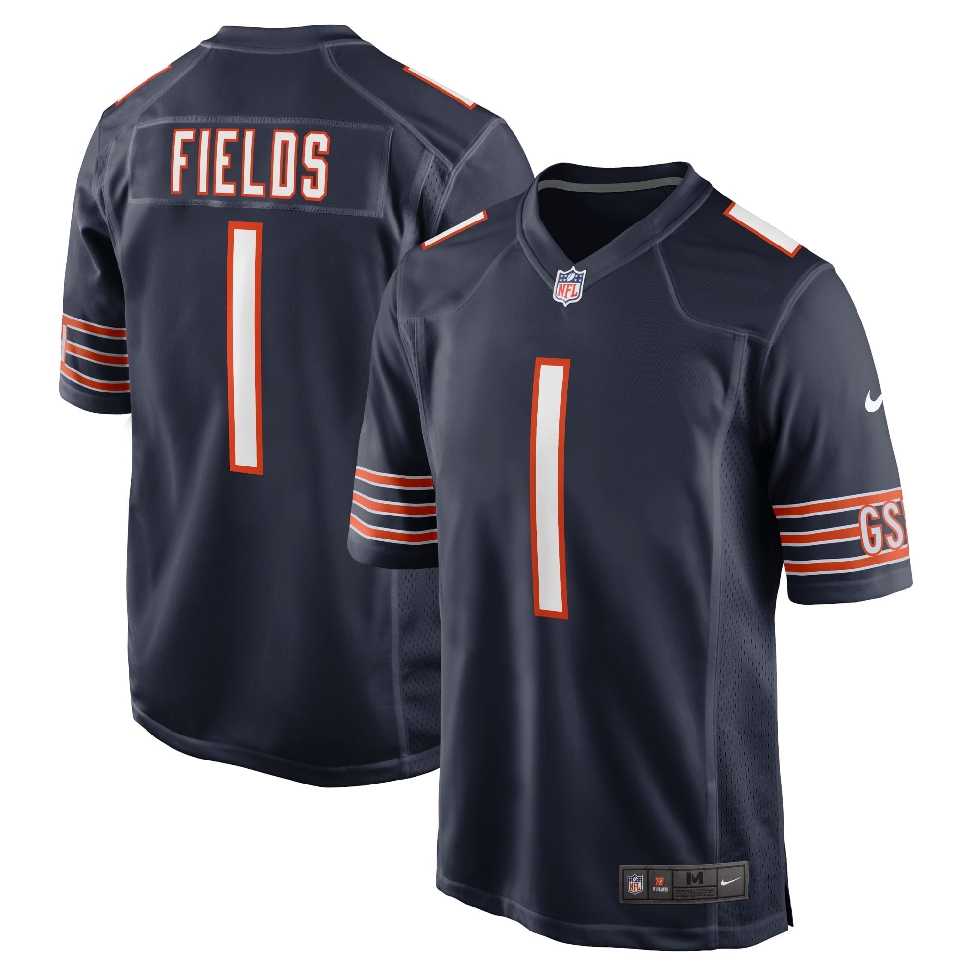 Men's Nike Justin Fields Navy Chicago Bears Player Game Jersey - vstockx