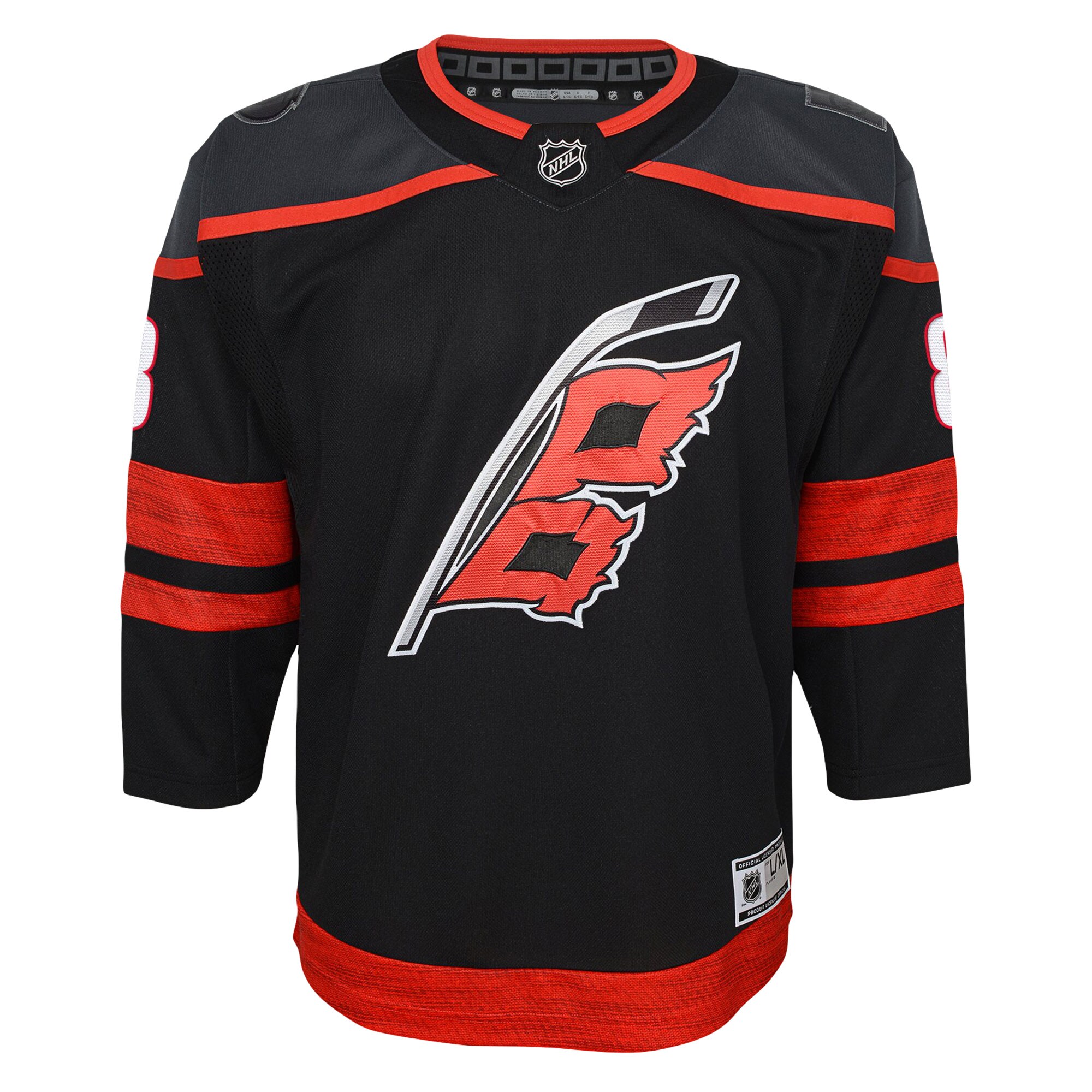 Brent Burns Carolina Hurricanes Youth 2022/23 Home Premier Player Jersey - Black - vstockx