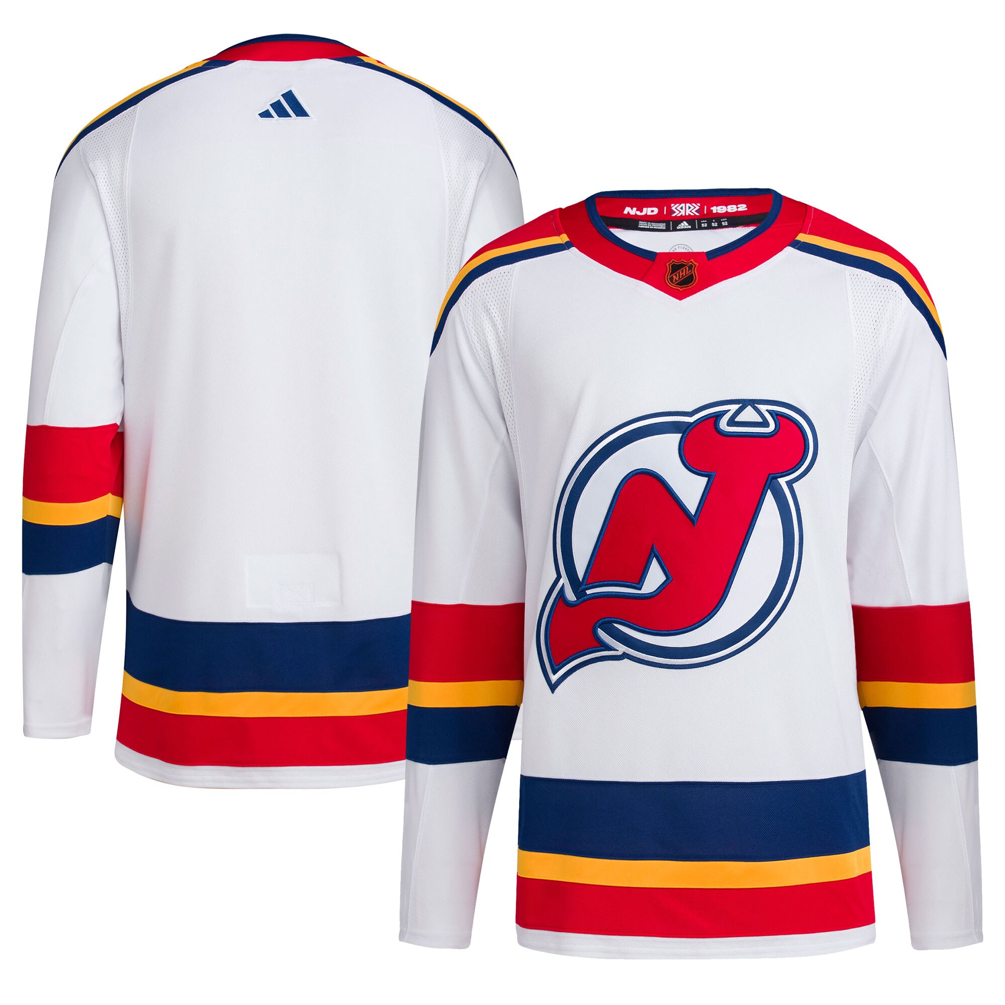 New Jersey Devils adidas Reverse Retro 2.0 Authentic Blank Jersey - White - vstockx