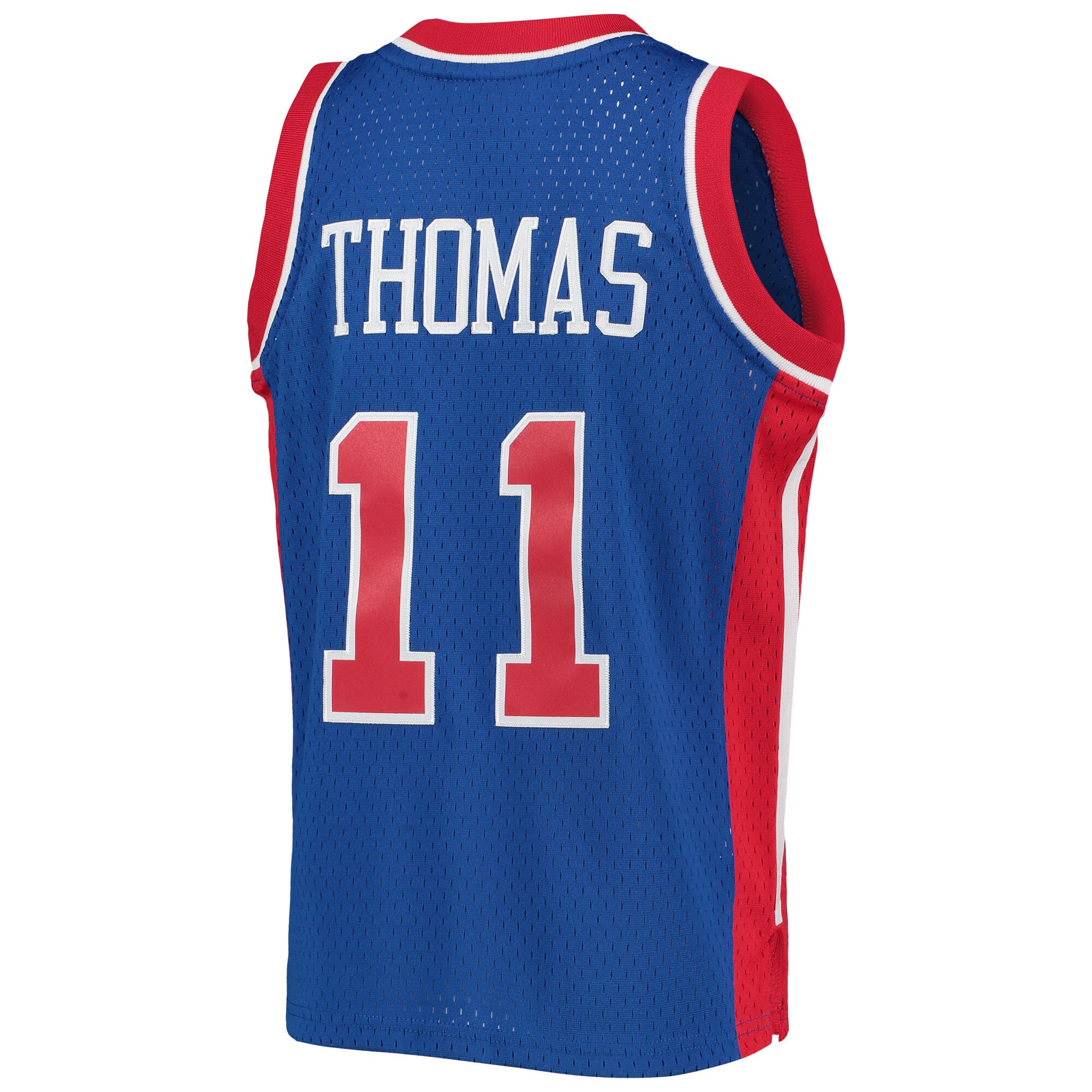 Isaiah Thomas Detroit Pistons Mitchell & Ness Youth 1988-89 Hardwood Classics Swingman Jersey - Blue - vstockx