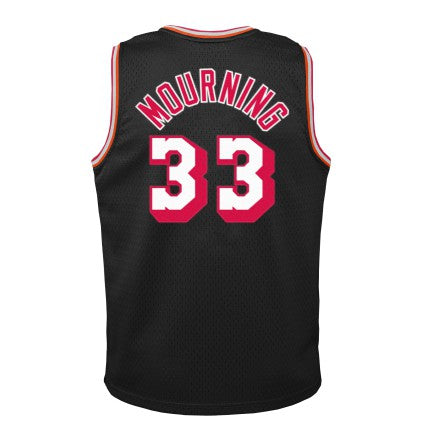 Youth Miami Heat Alonzo Mourning Mitchell & Ness Black 1996-97 Hardwood Classics Jersey - vstockx