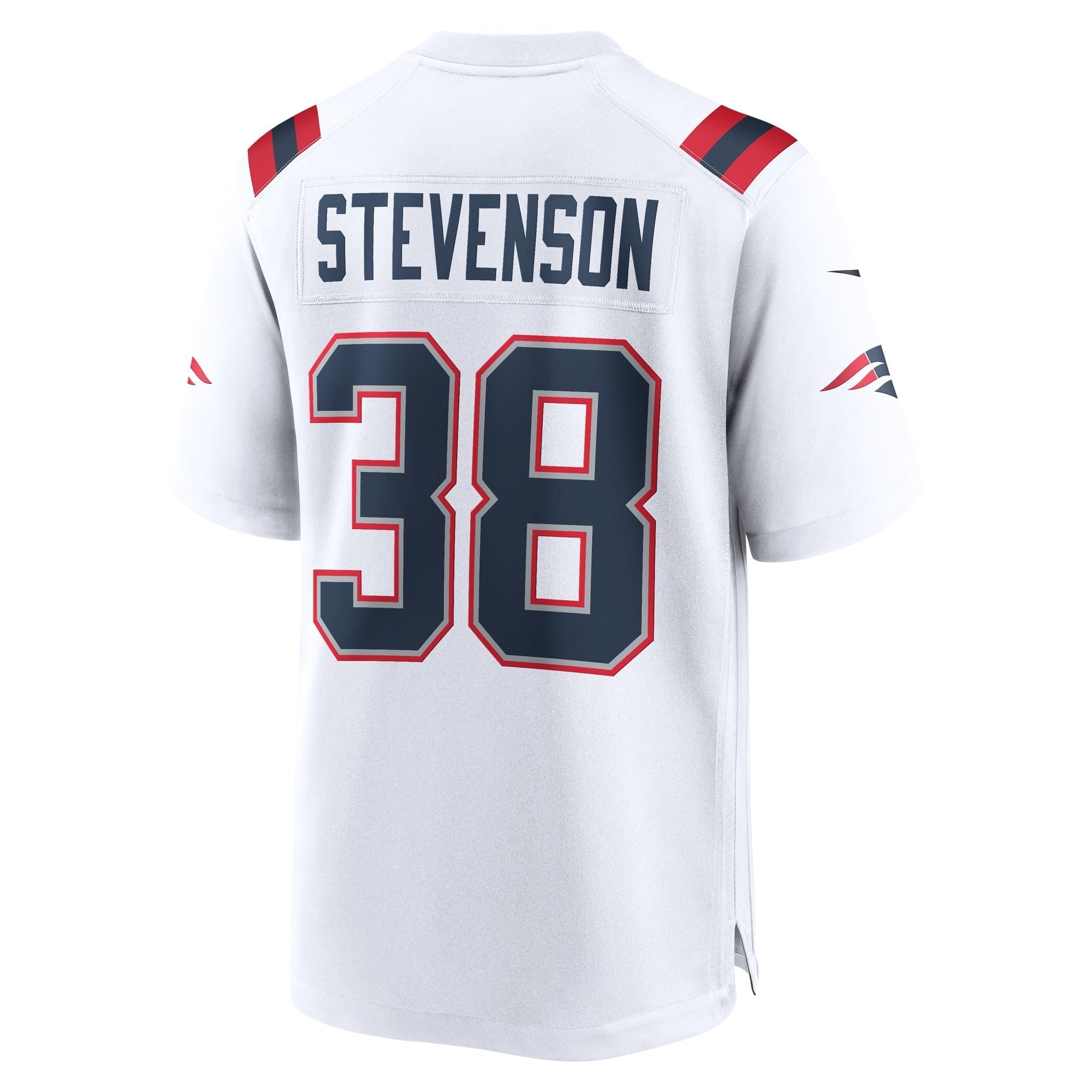 Men's Nike Rhamondre Stevenson White New England Patriots Game Player Jersey - vstockx