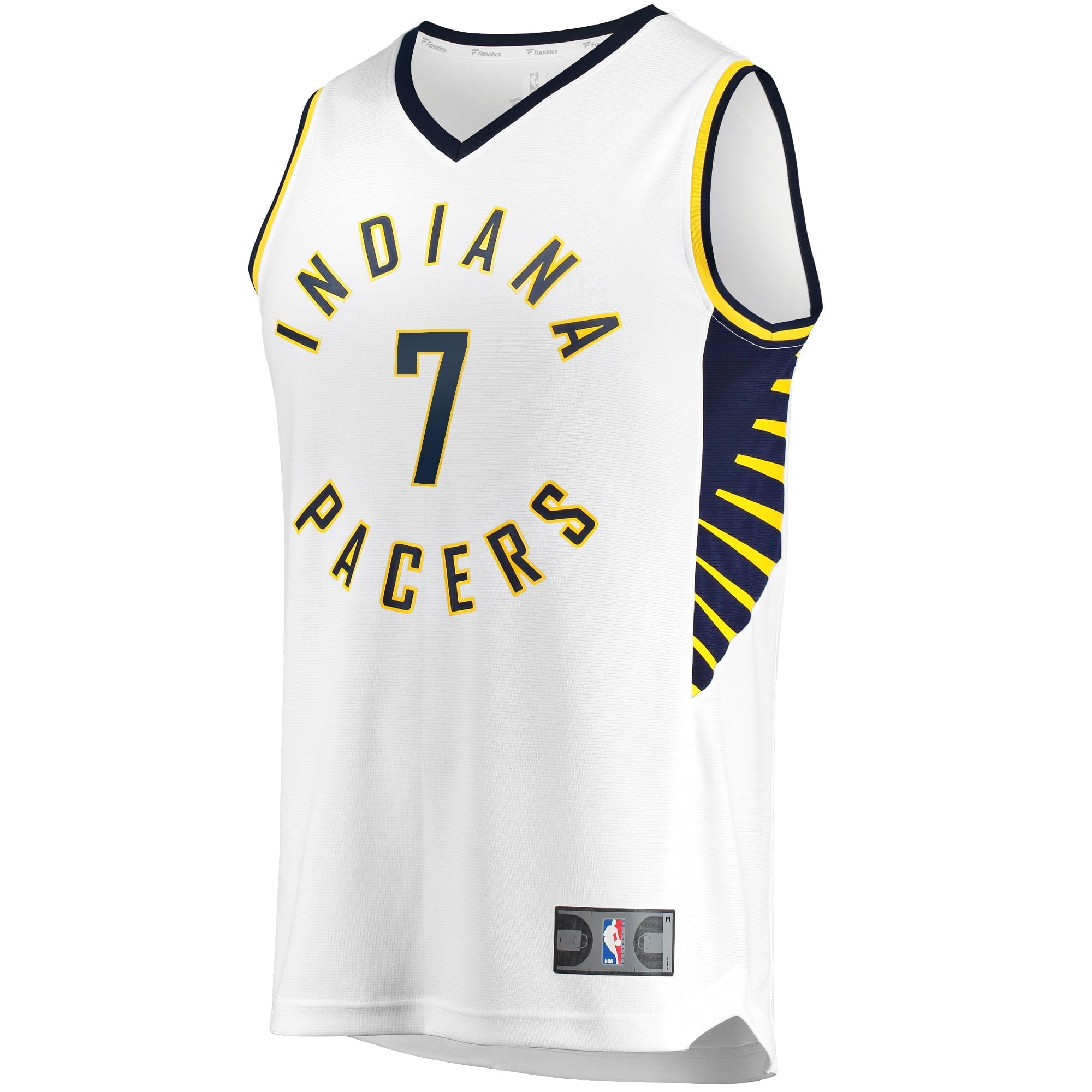 Men's Fanatics Branded Malcolm Brogdon White Indiana Pacers Fast Break Replica Jersey - Association Edition - vstockx