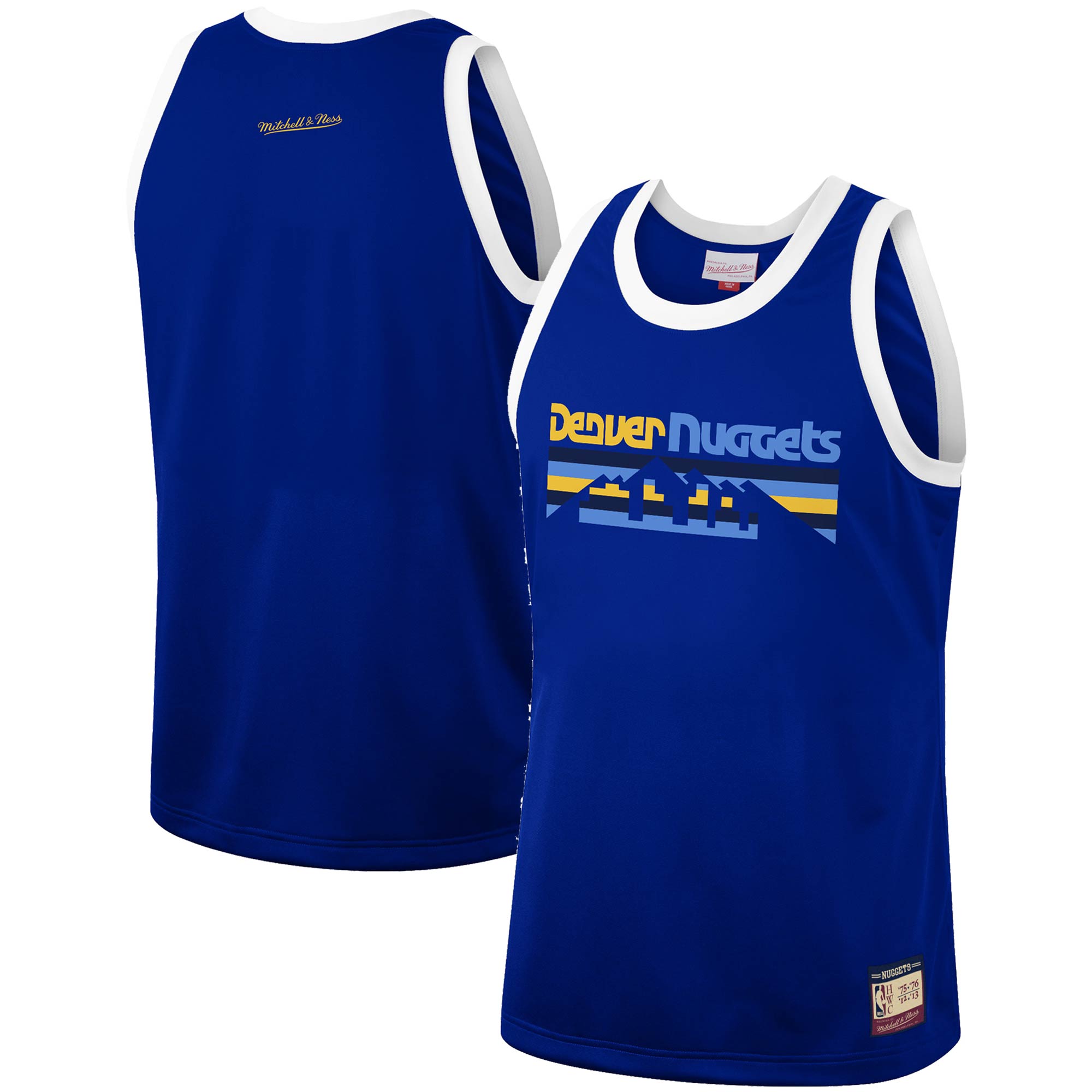 Denver Nuggets Mitchell & Ness Hardwood Classics Team Heritage Fashion Jersey - Royal - vstockx
