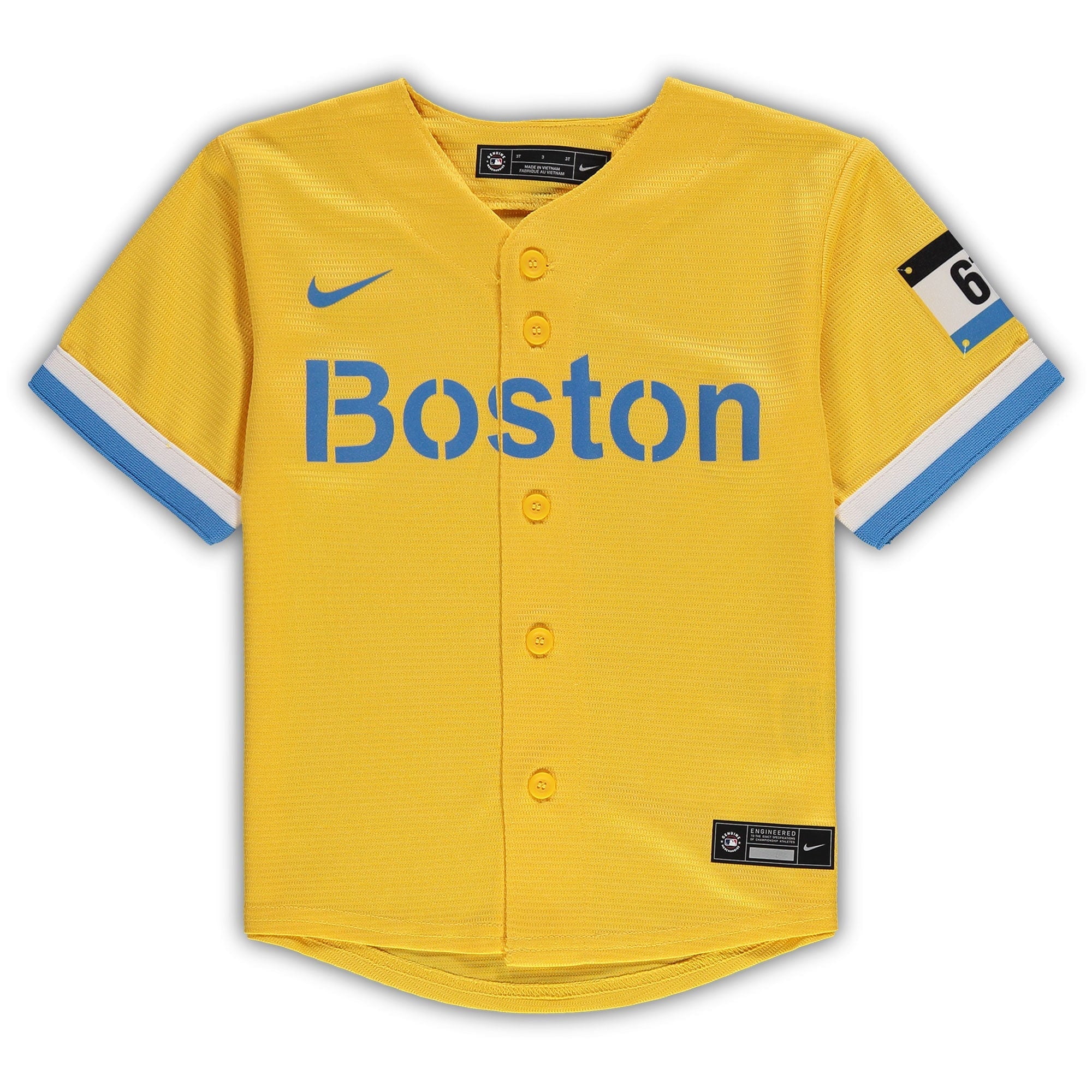 Toddler Nike Gold Boston Red Sox MLB City Connect Replica Team Jersey - vstockx