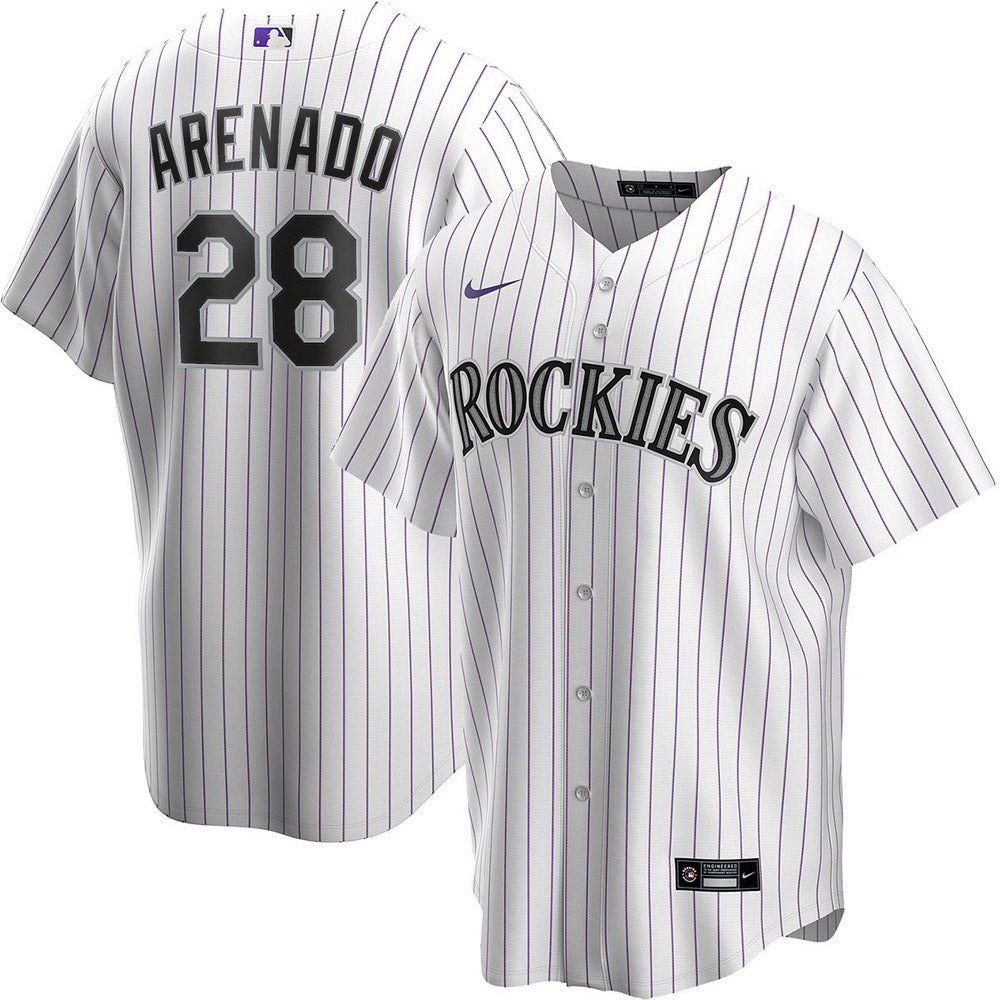 Men's Colorado Rockies Nolan Arenado Replica Home Jersey - White - vstockx