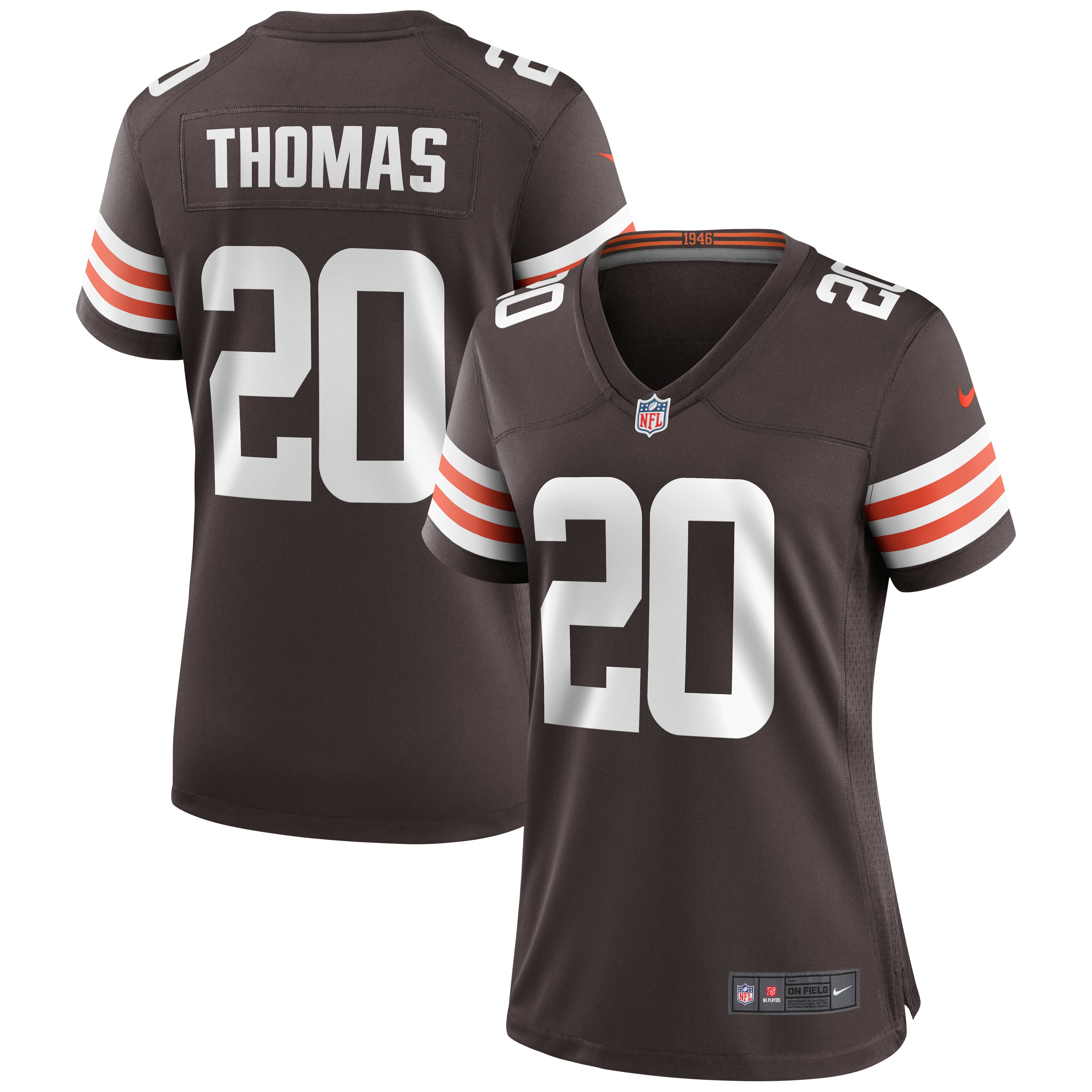 Tavierre Thomas Cleveland Browns Nike Women's Game Jersey - Brown - vstockx