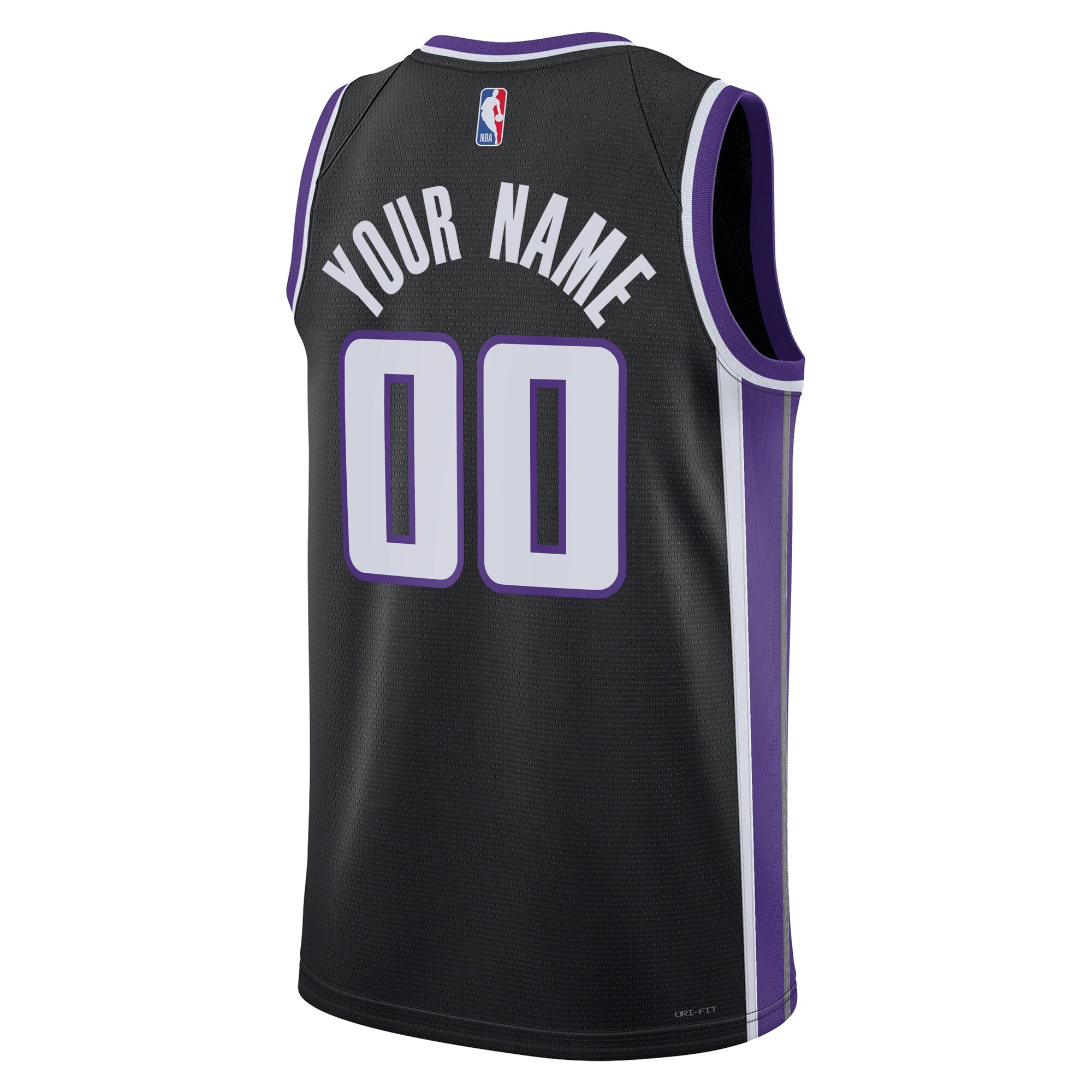 Sacramento Kings Nike Unisex Swingman Custom Jersey - Icon Edition - Black - vstockx