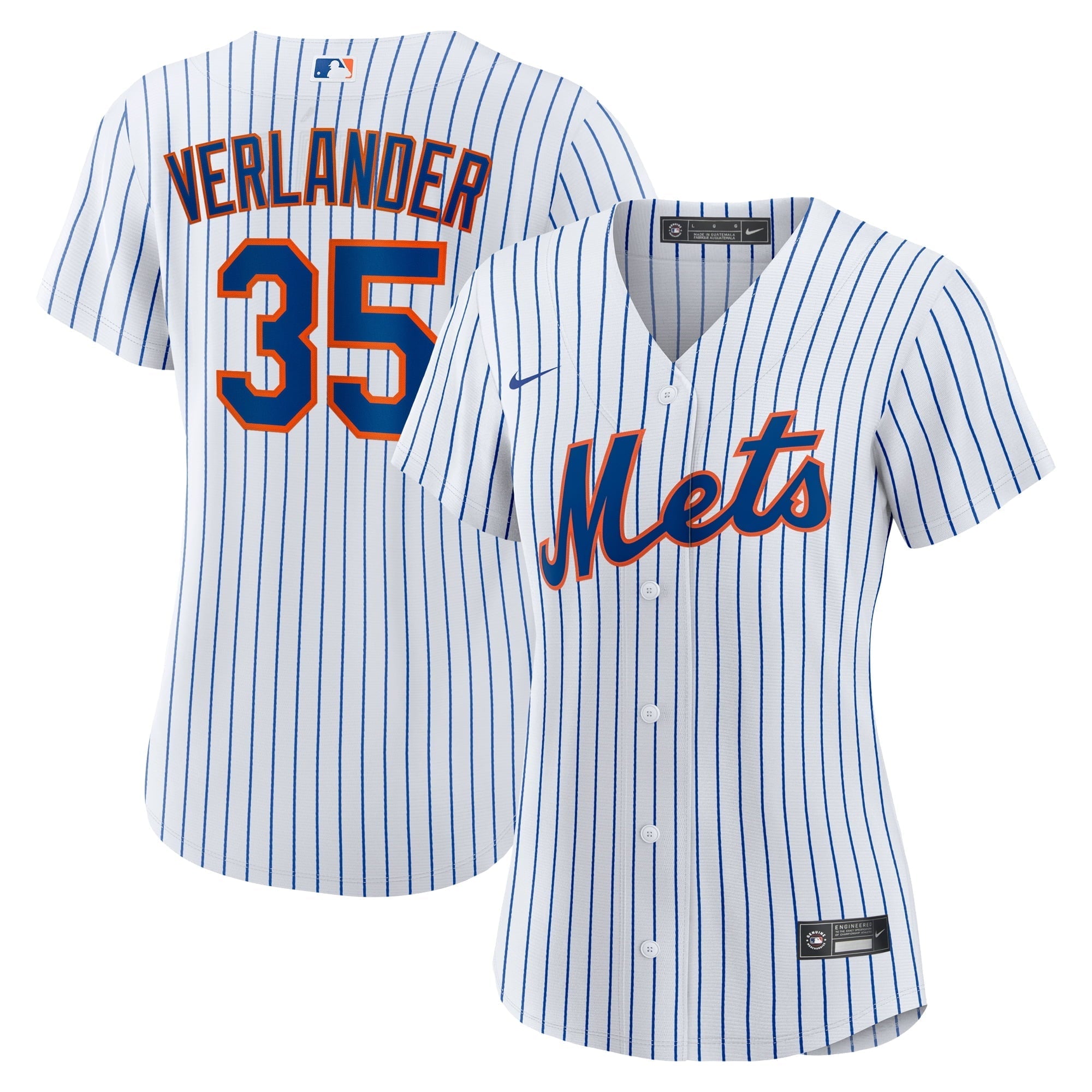 Women's Nike Justin Verlander White/Royal New York Mets Home Replica Player Jersey - vstockx