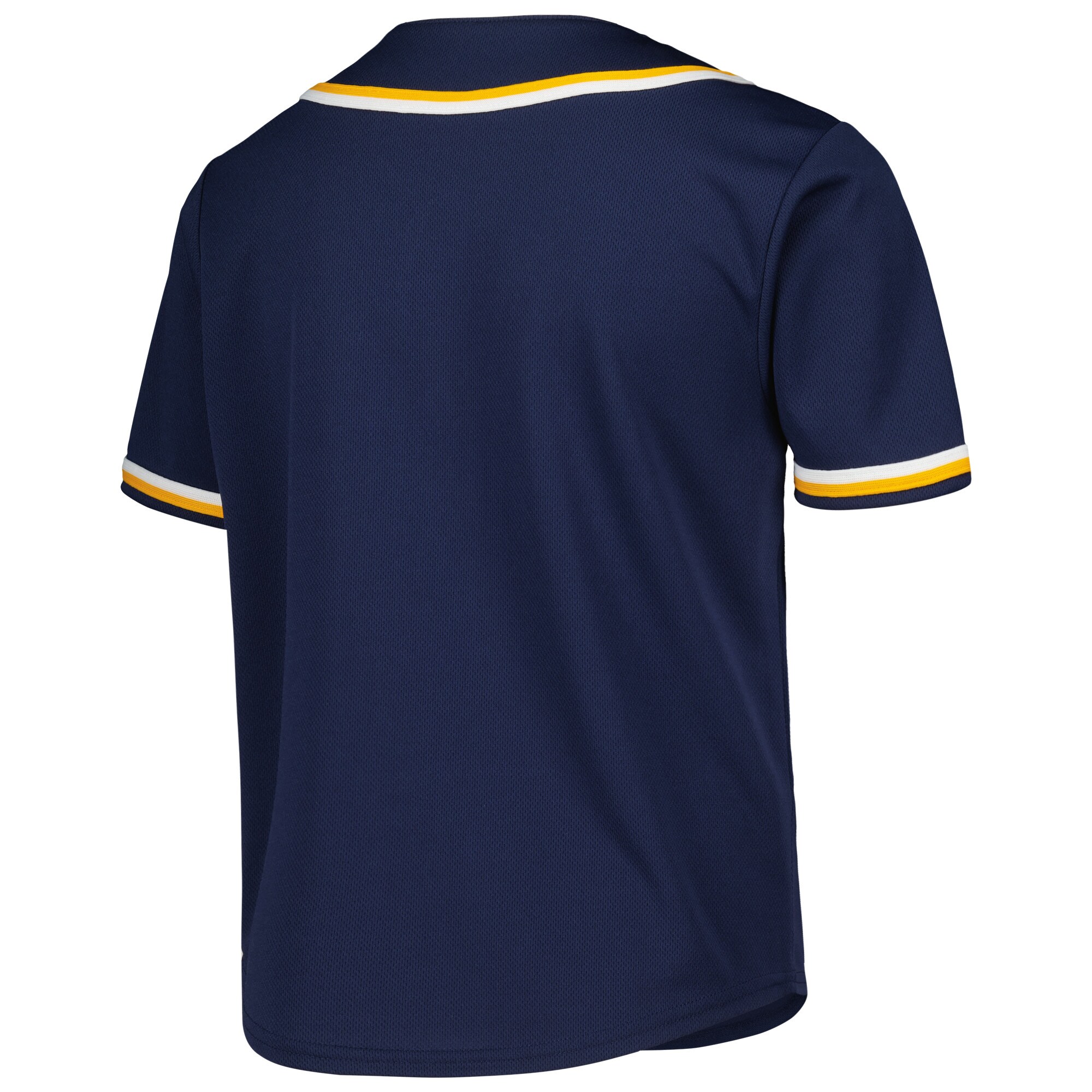 Youth Navy Milwaukee Brewers Full-Button Replica Jersey - vstockx