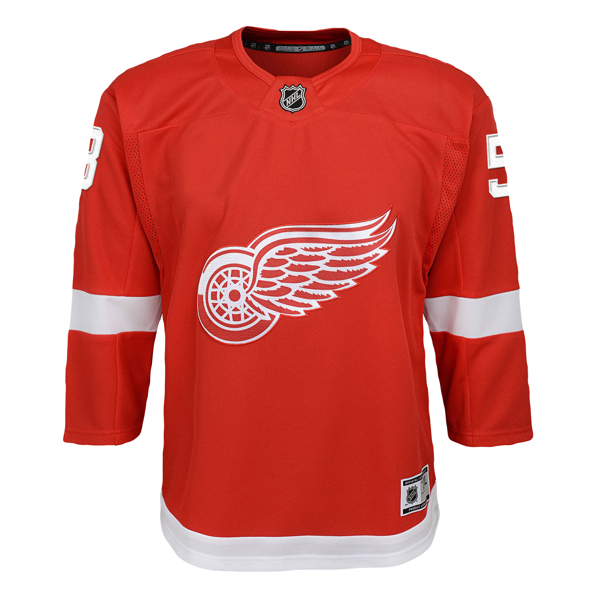 Moritz Seider Detroit Red Wings Youth 2022/23 Premier Player Jersey - Red - vstockx