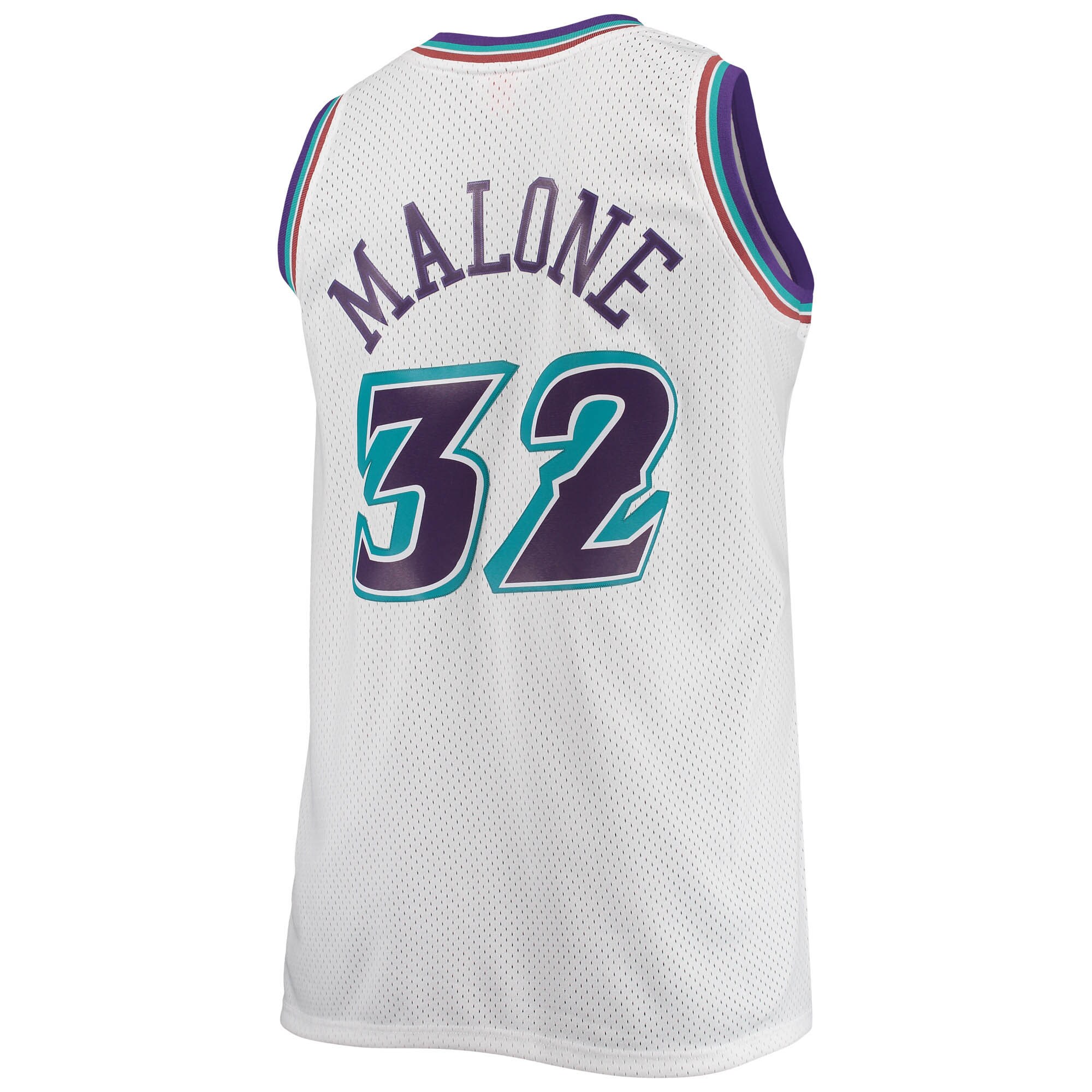 Karl Malone Utah Jazz Mitchell & Ness Big & Tall Hardwood Classics Jersey - White - vstockx