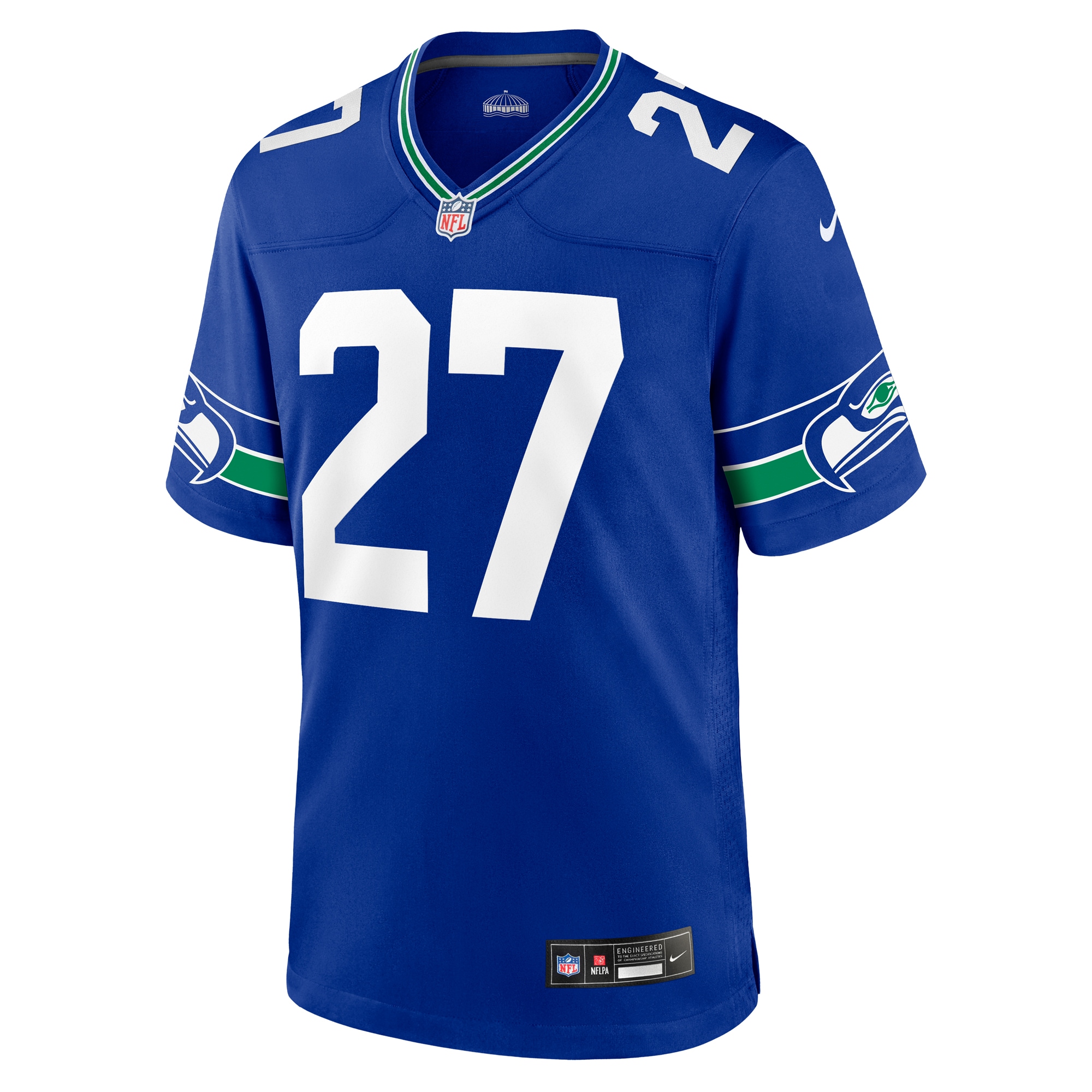 Tariq Woolen Seattle Seahawks Nike Throwback Player Game Jersey - Royal - vstockx
